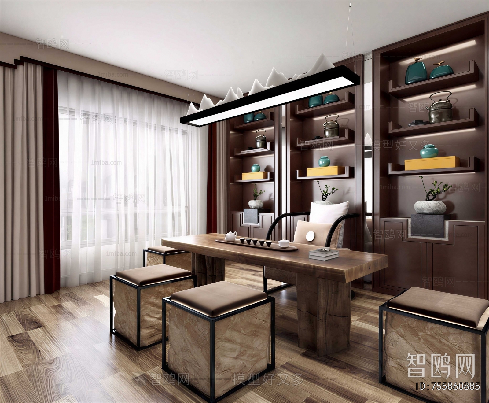 New Chinese Style Study Space