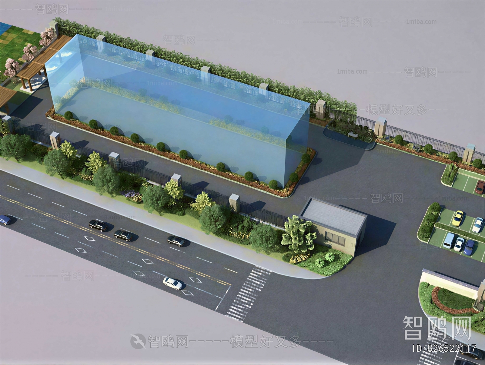 Modern Architectural Bird's-eye View Planning
