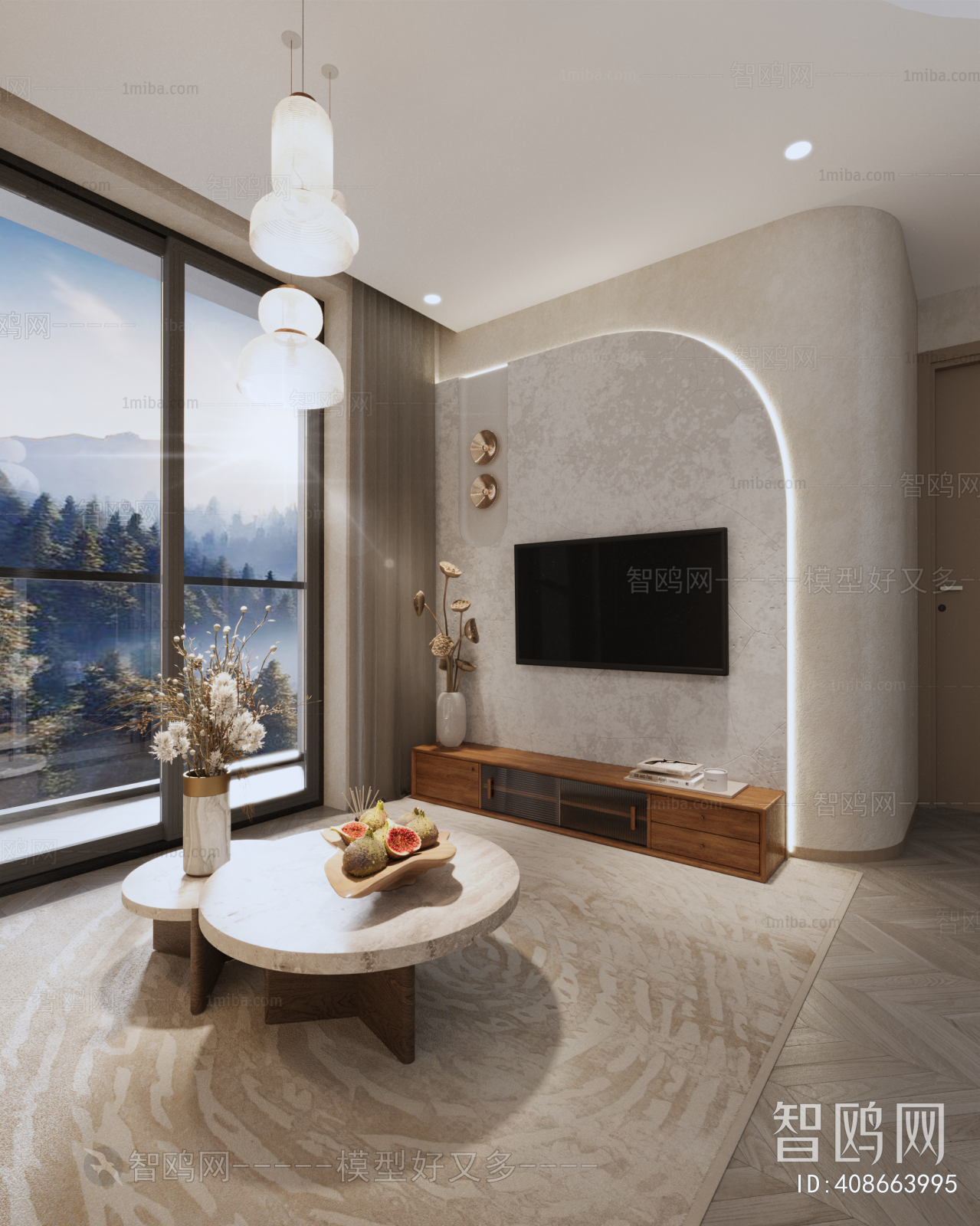 New Chinese Style A Living Room