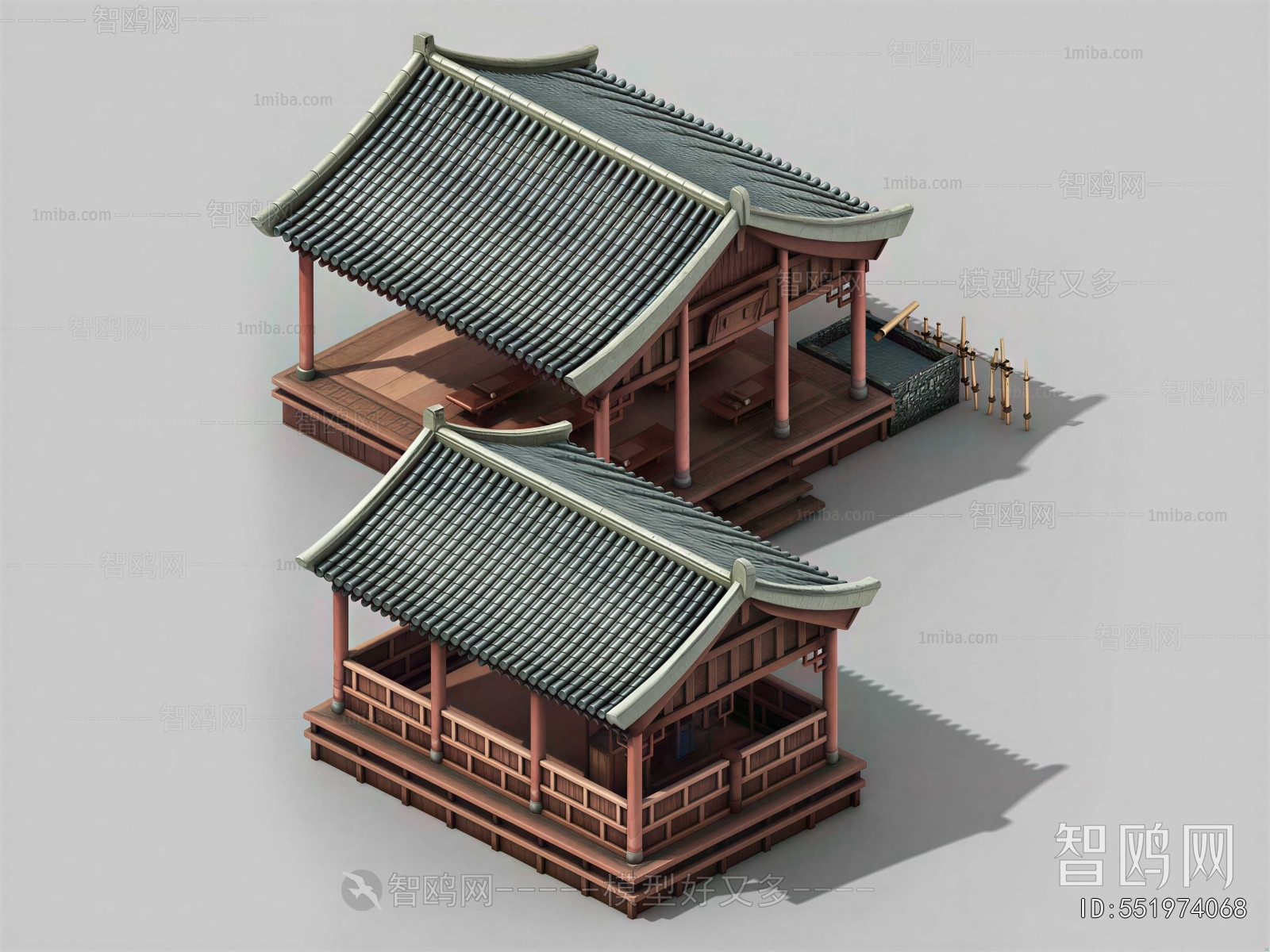 Chinese Style Ancient Architectural Buildings