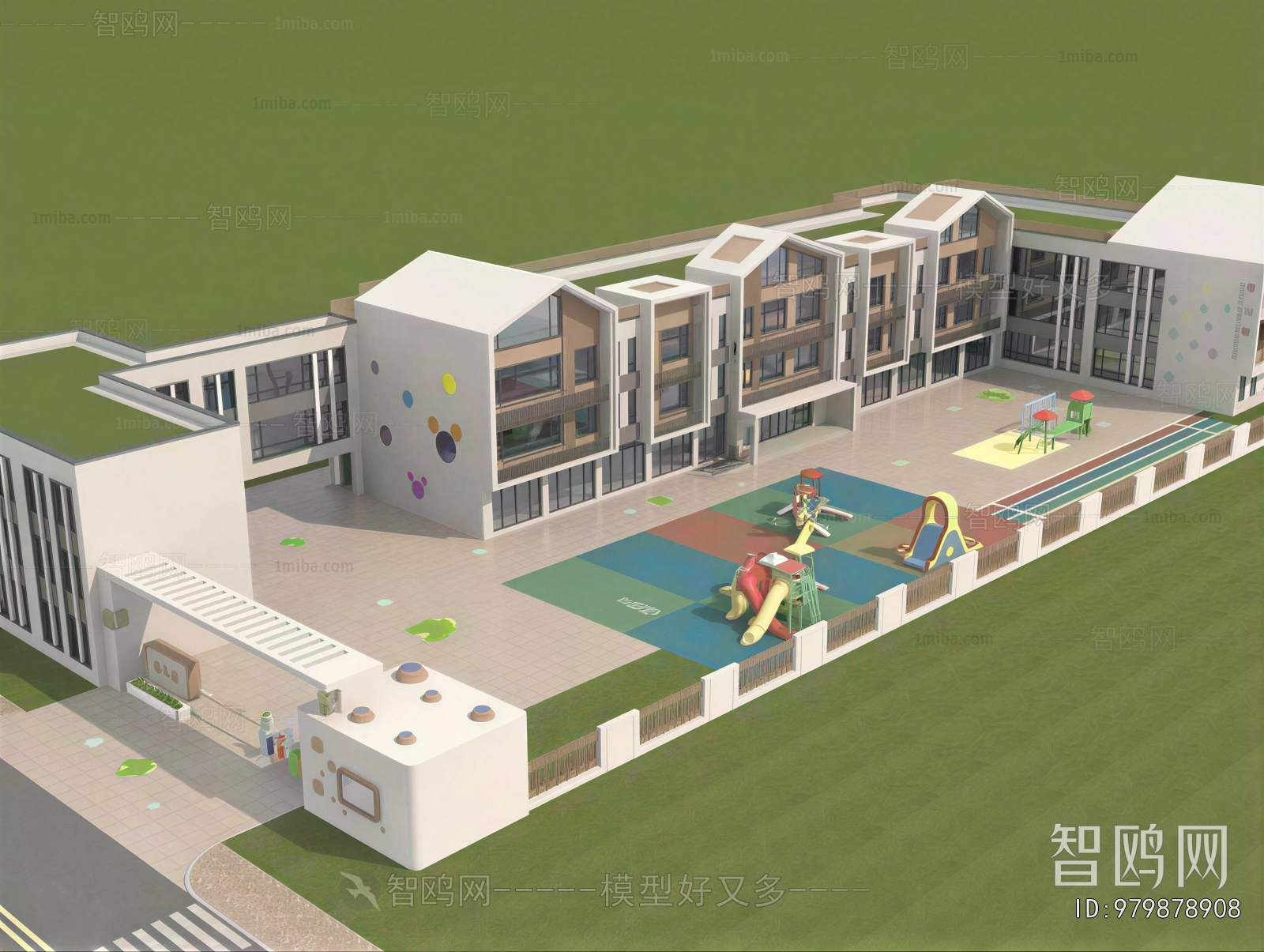 Modern Architectural Bird's-eye View Planning
