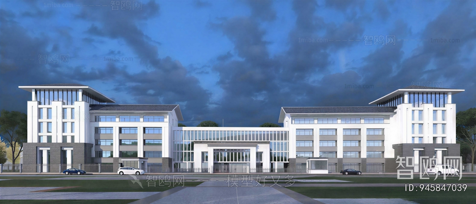 New Chinese Style Appearance Of Commercial Building