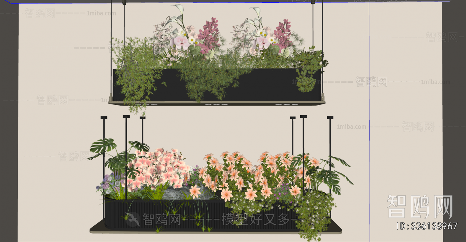Modern Potted Green Plant