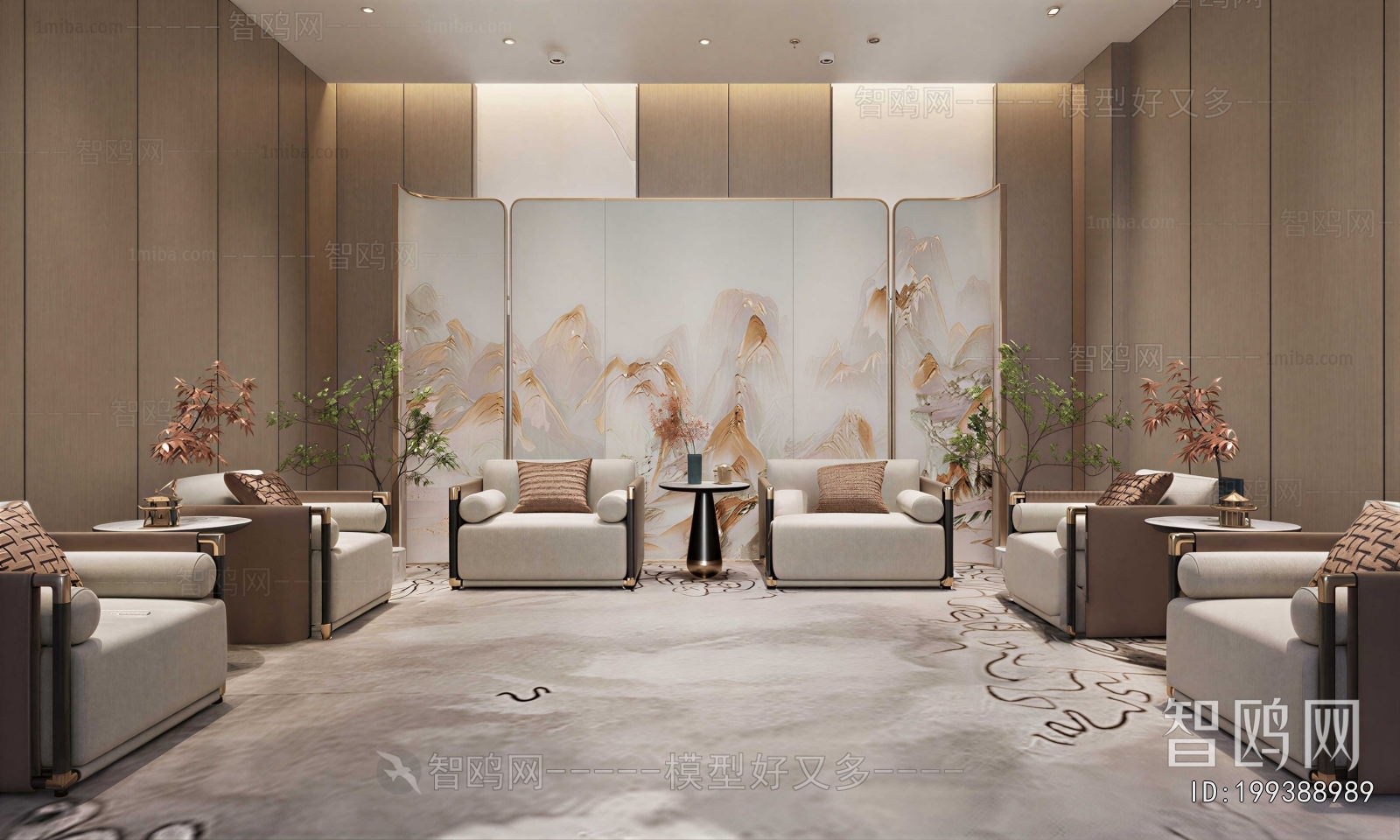 New Chinese Style Reception Room