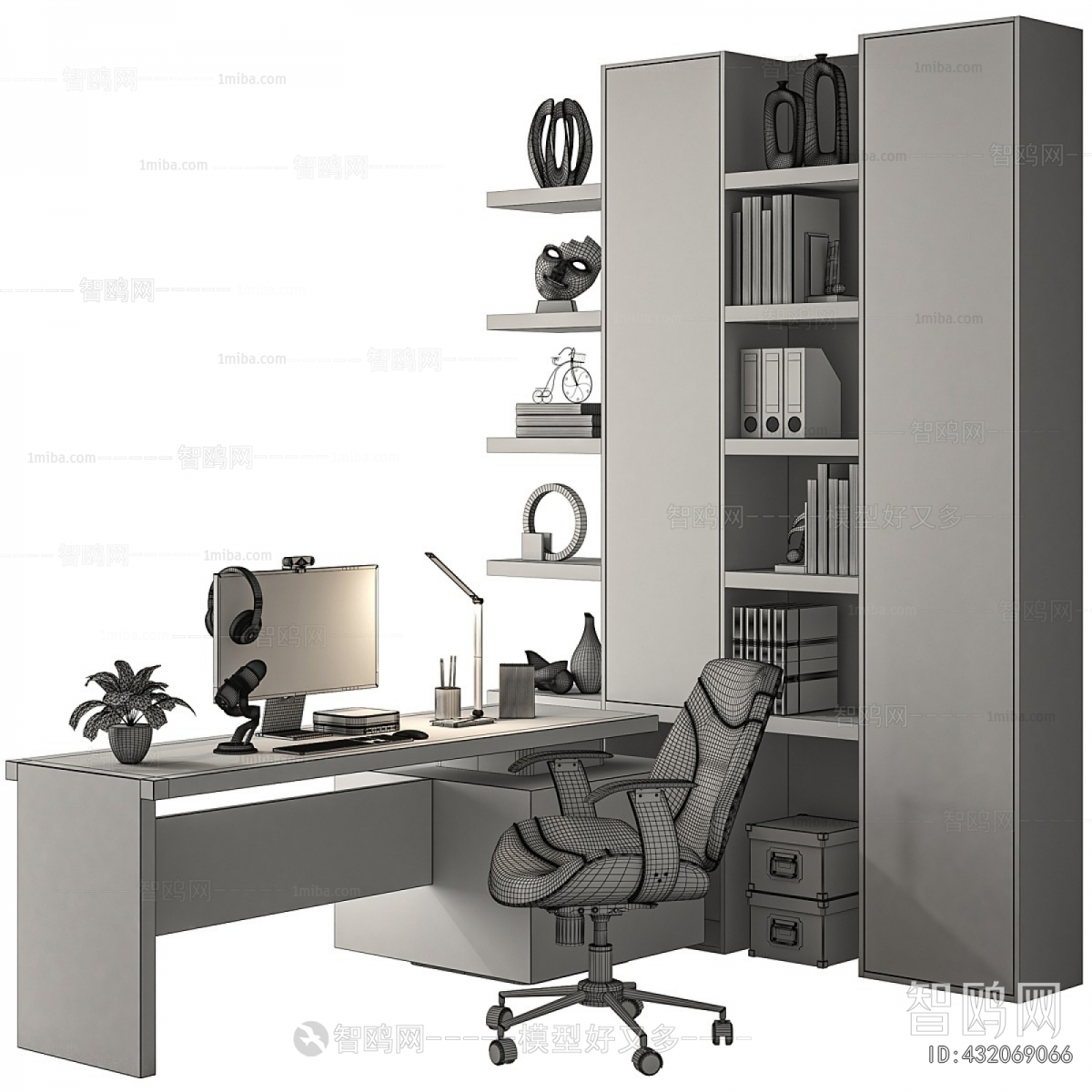 New Chinese Style Office Desk And Chair