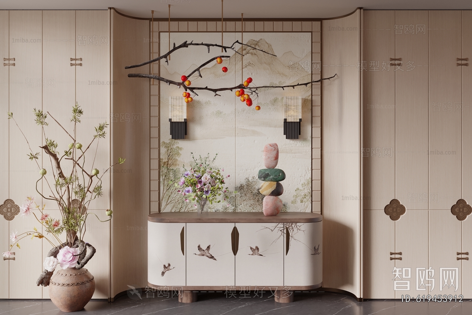 New Chinese Style Side Cabinet/Entrance Cabinet