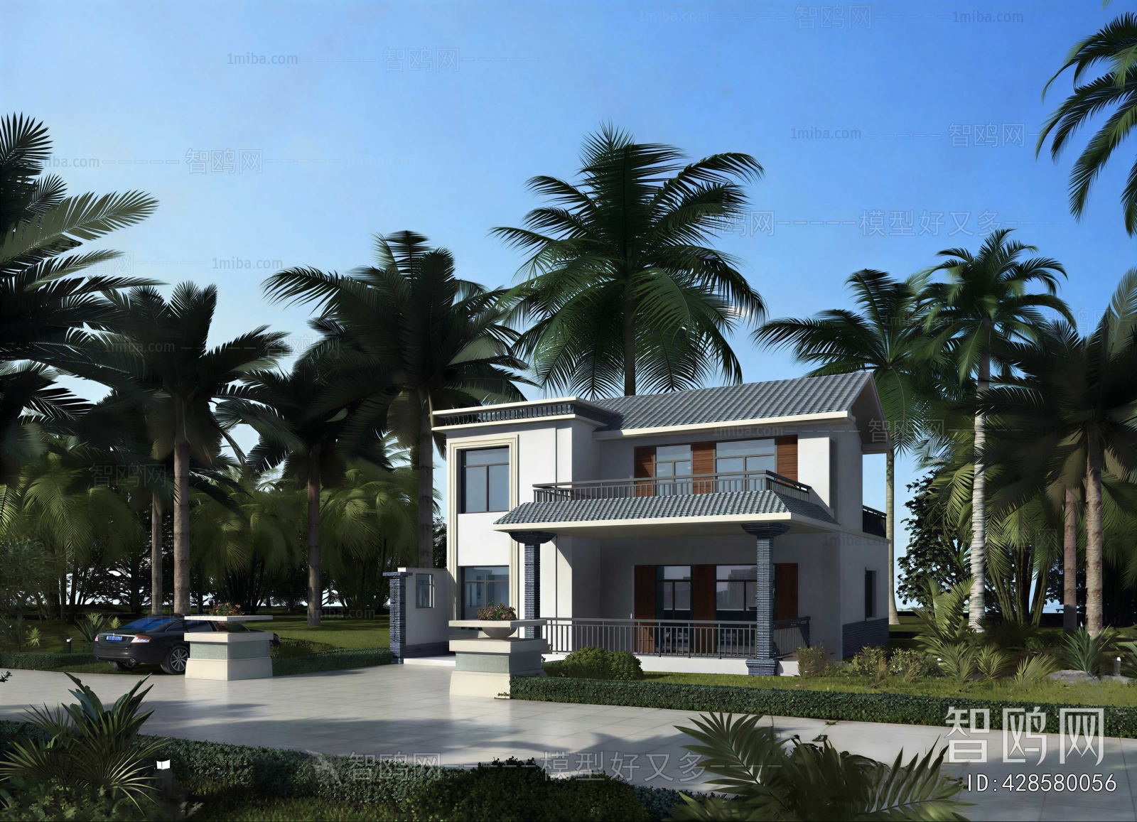 New Chinese Style Villa Appearance