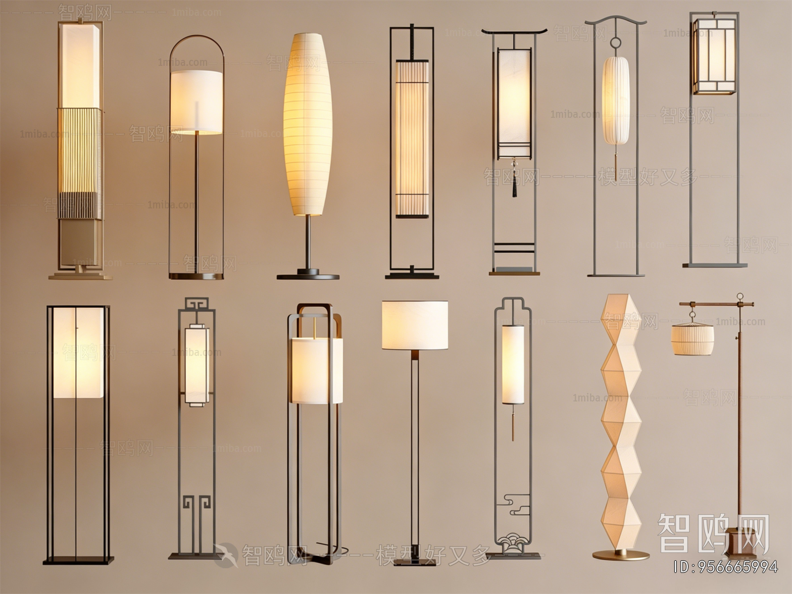 New Chinese Style Floor Lamp