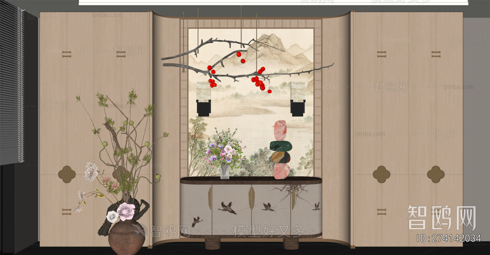New Chinese Style Side Cabinet/Entrance Cabinet