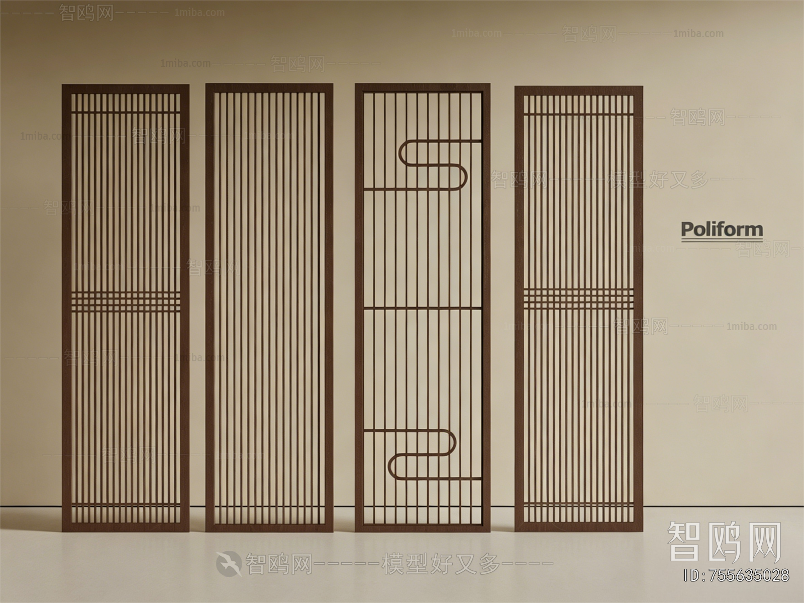 New Chinese Style Wooden Screen Partition