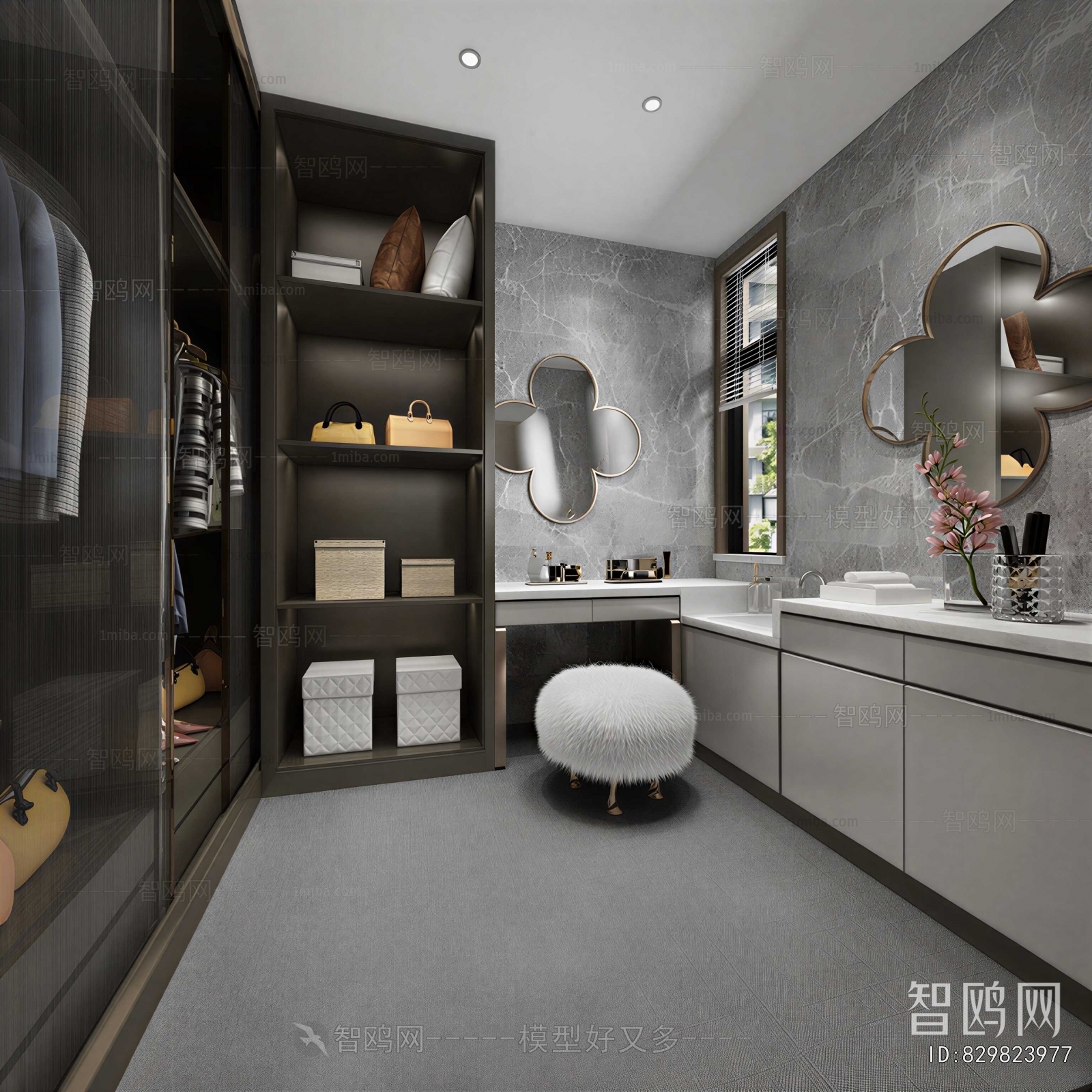 Modern Clothes Storage Area