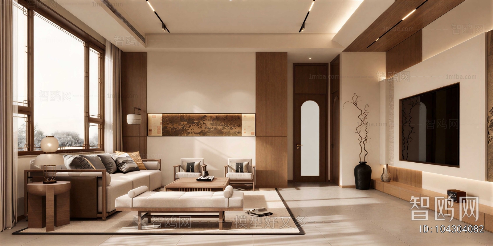 New Chinese Style A Living Room