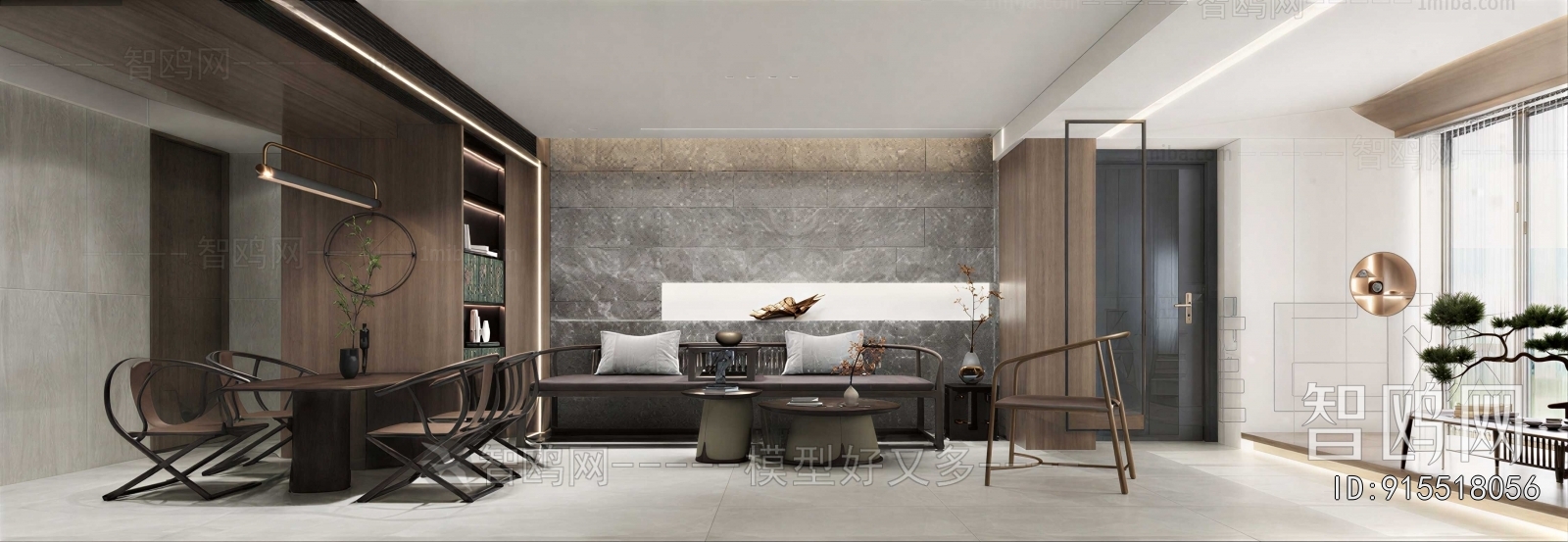 New Chinese Style A Living Room