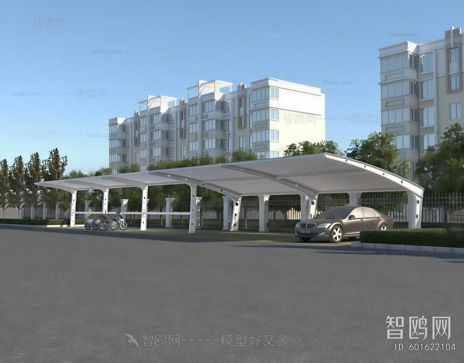 Modern Outdoor Parking Lot