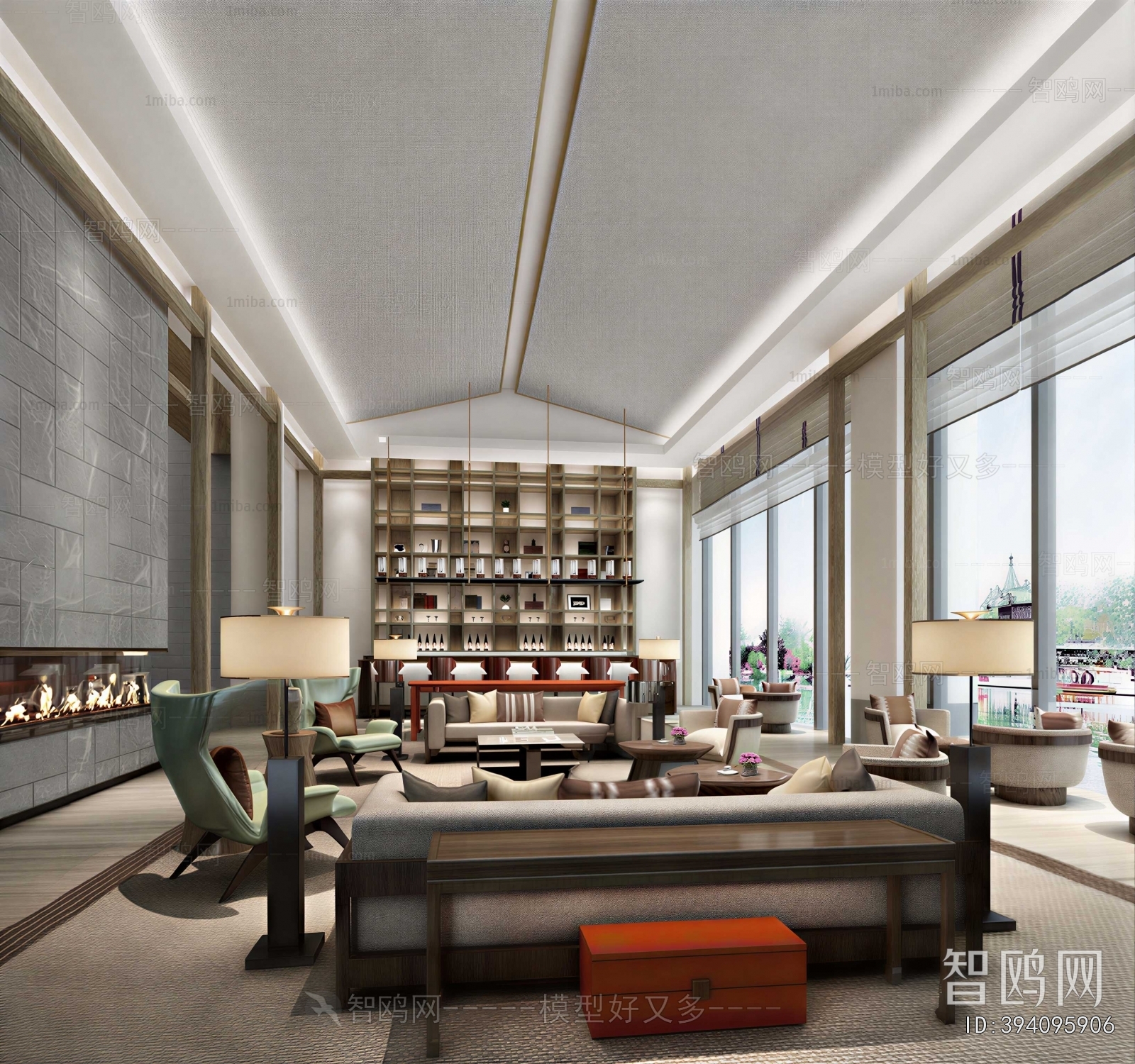 New Chinese Style A Living Room