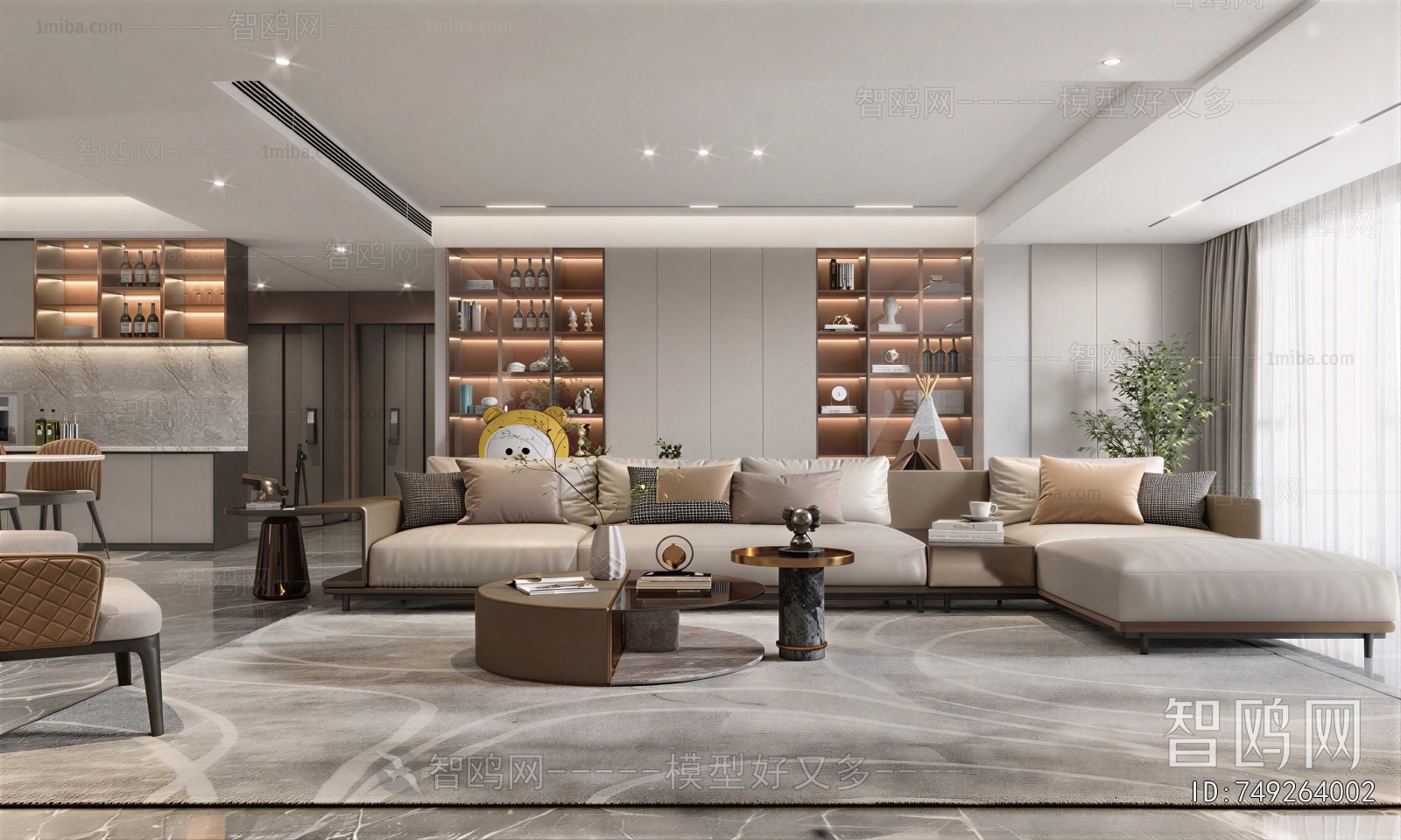 New Chinese Style A Living Room