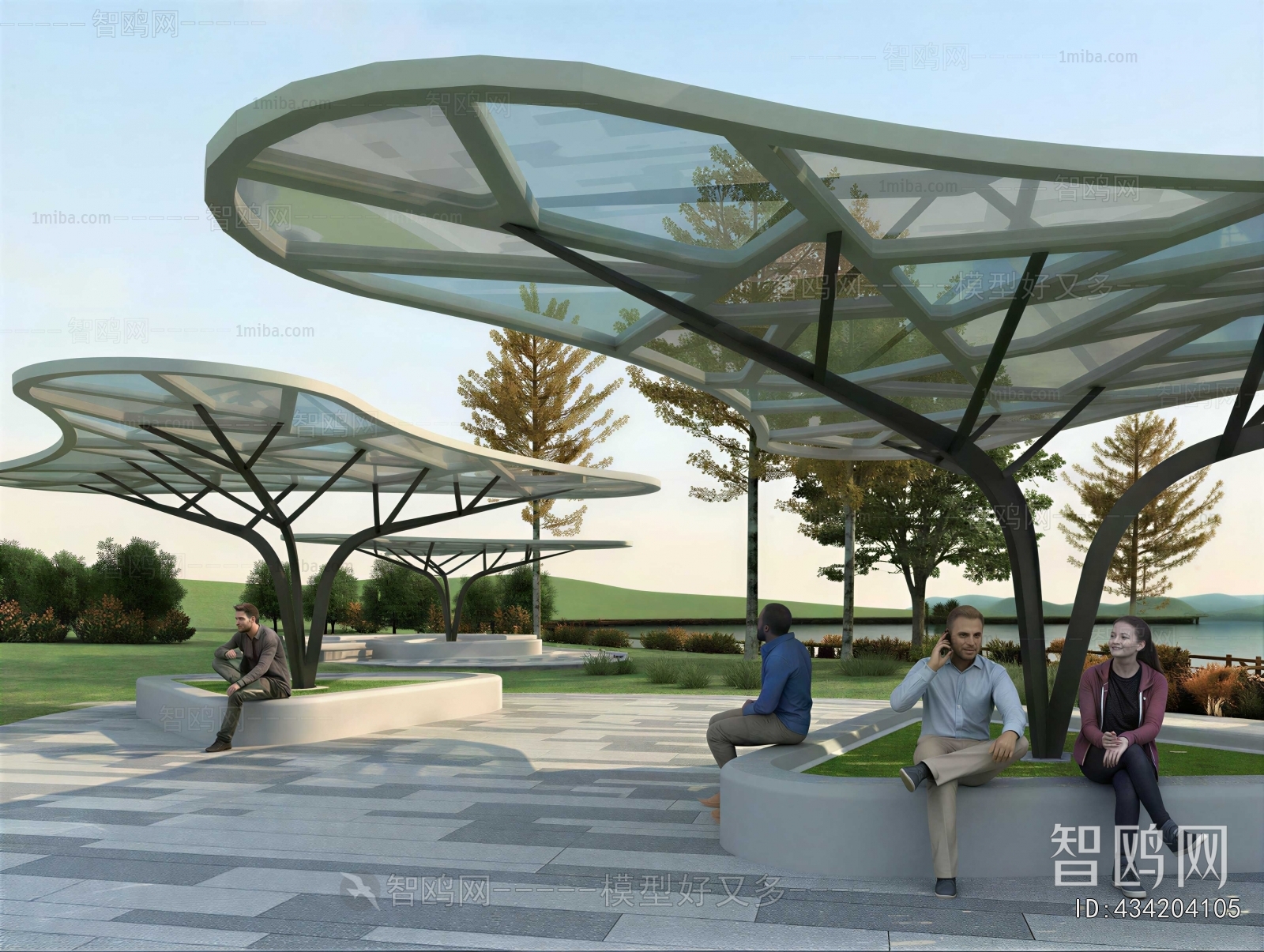 Modern Park Landscape