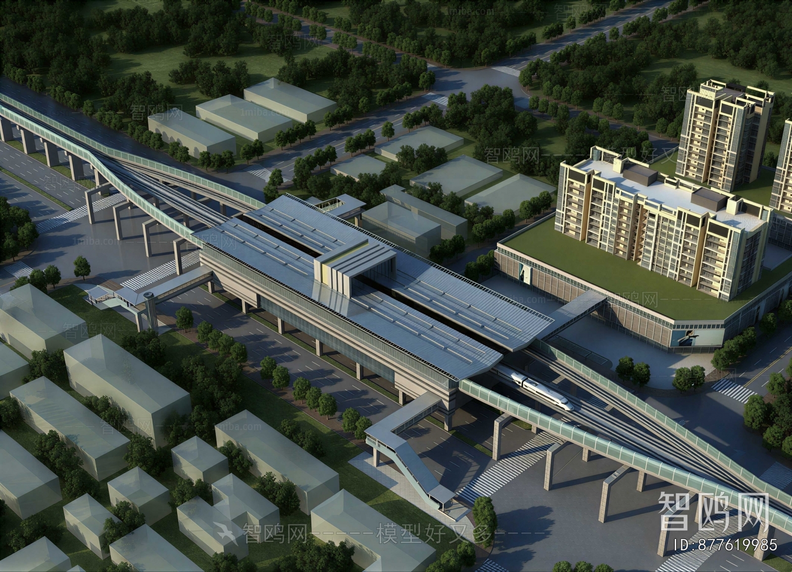 Modern Architectural Bird's-eye View Planning