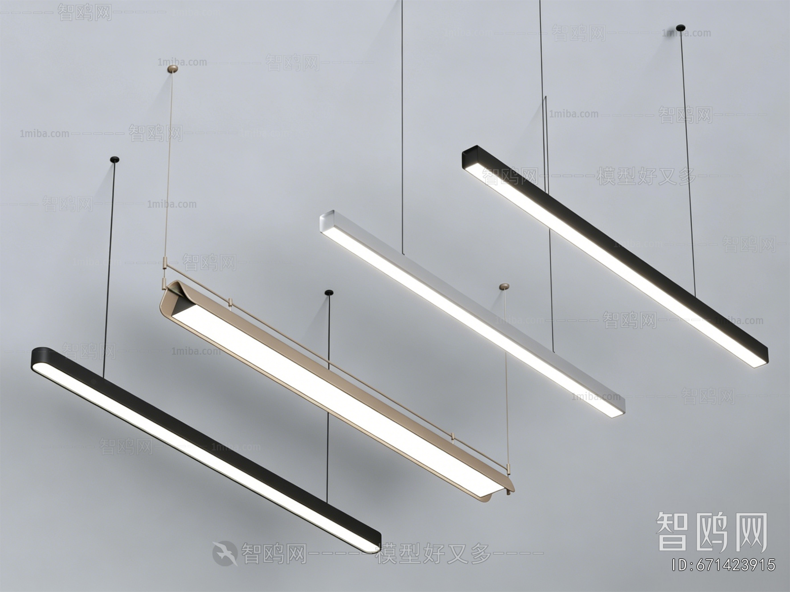 Modern Long Chandelier