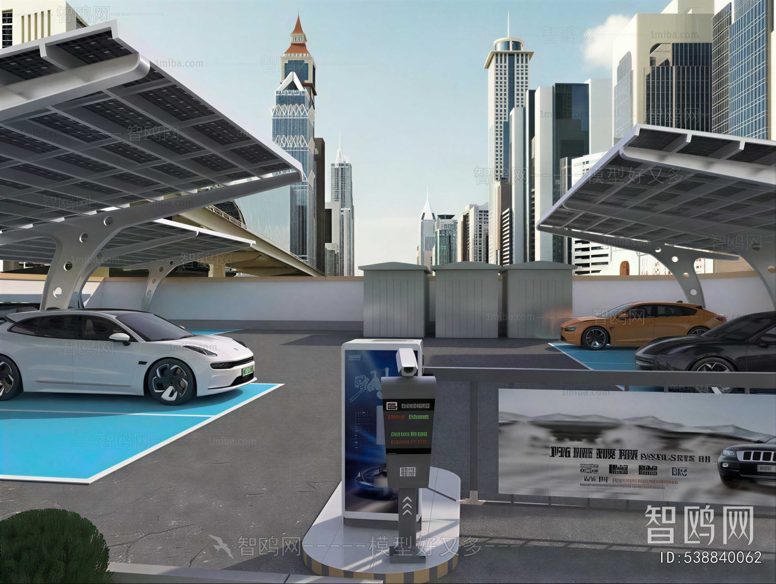 Modern Outdoor Parking Lot