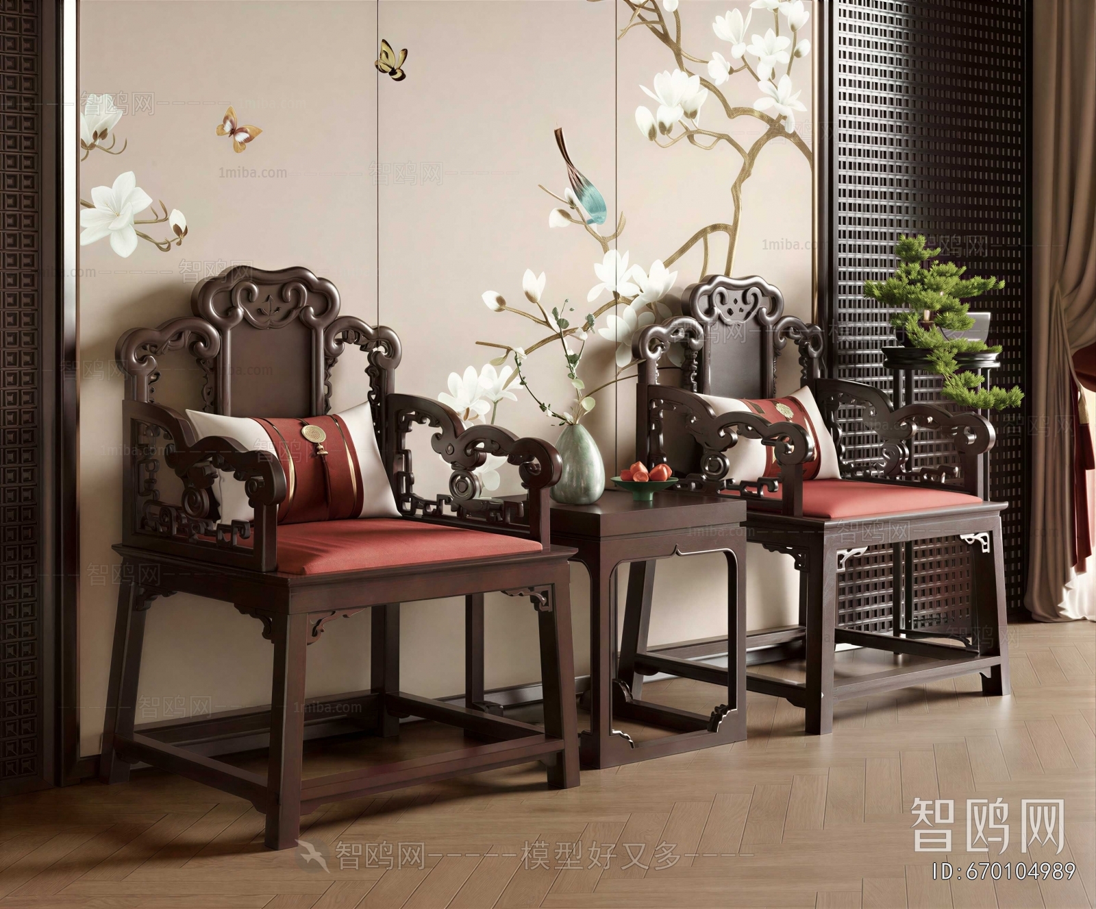 New Chinese Style Lounge Chair