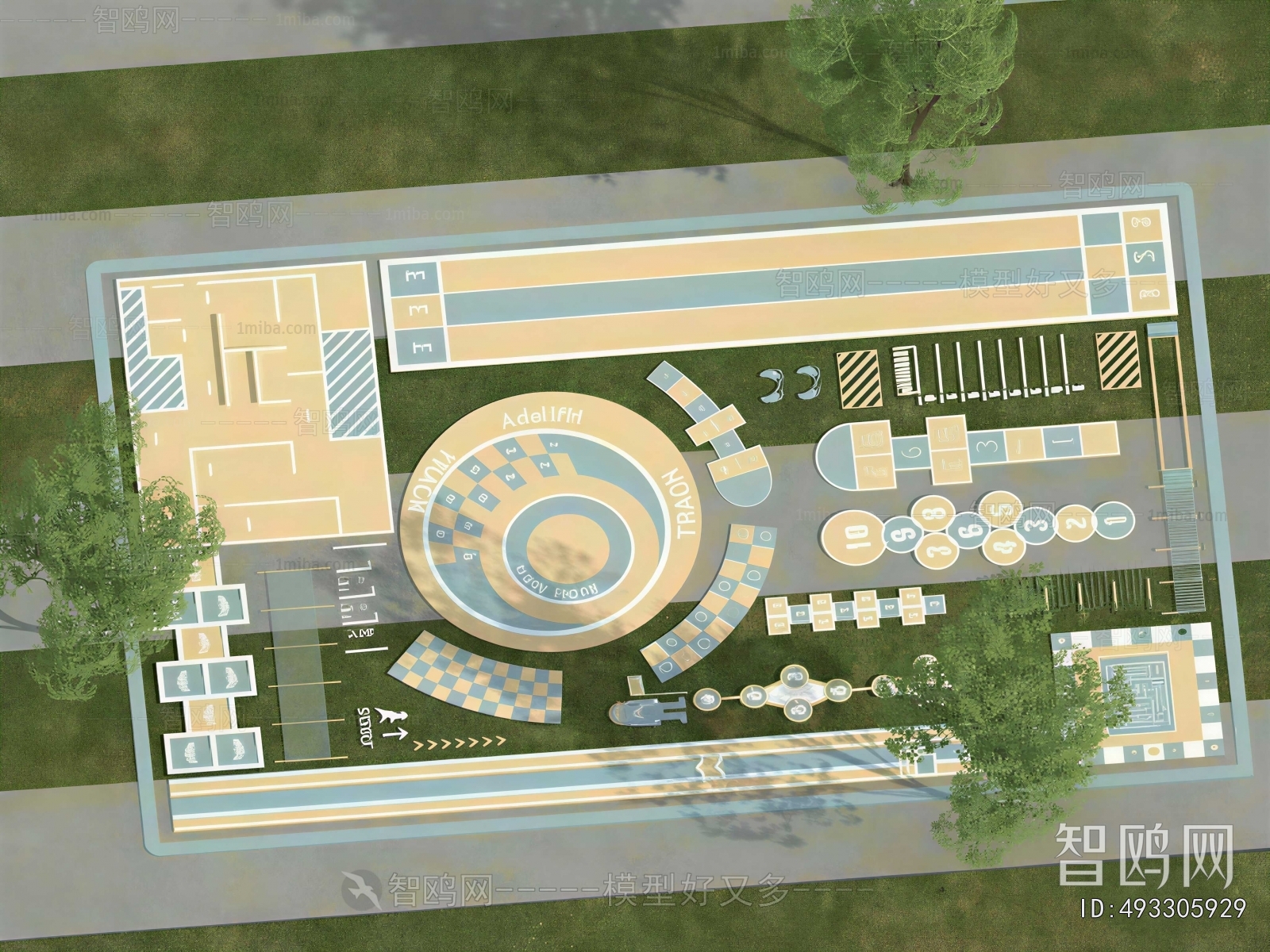 Modern Park Landscape