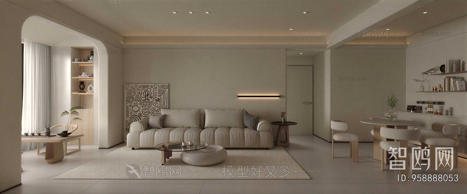 Wabi-sabi Style A Living Room