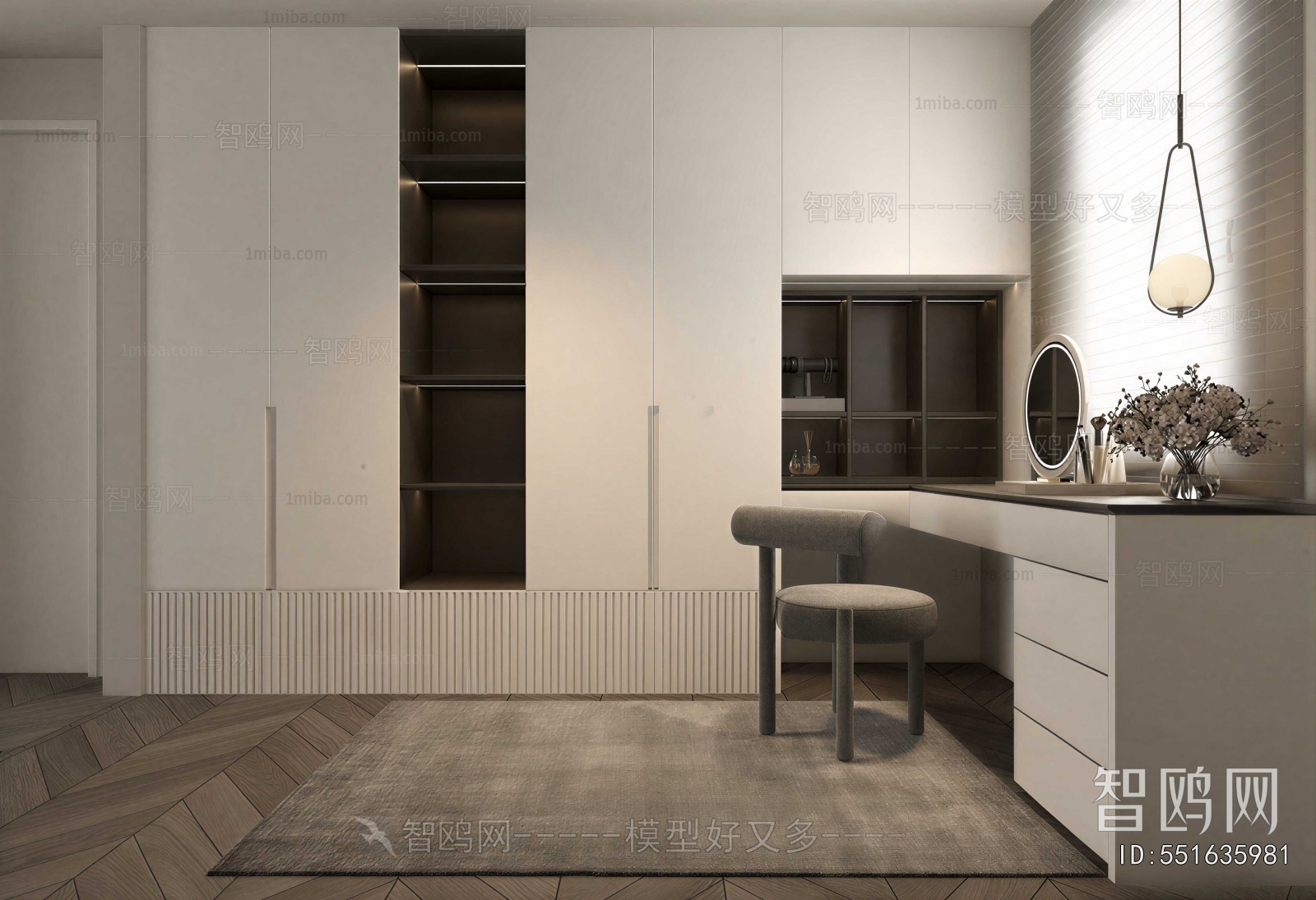Modern Clothes Storage Area
