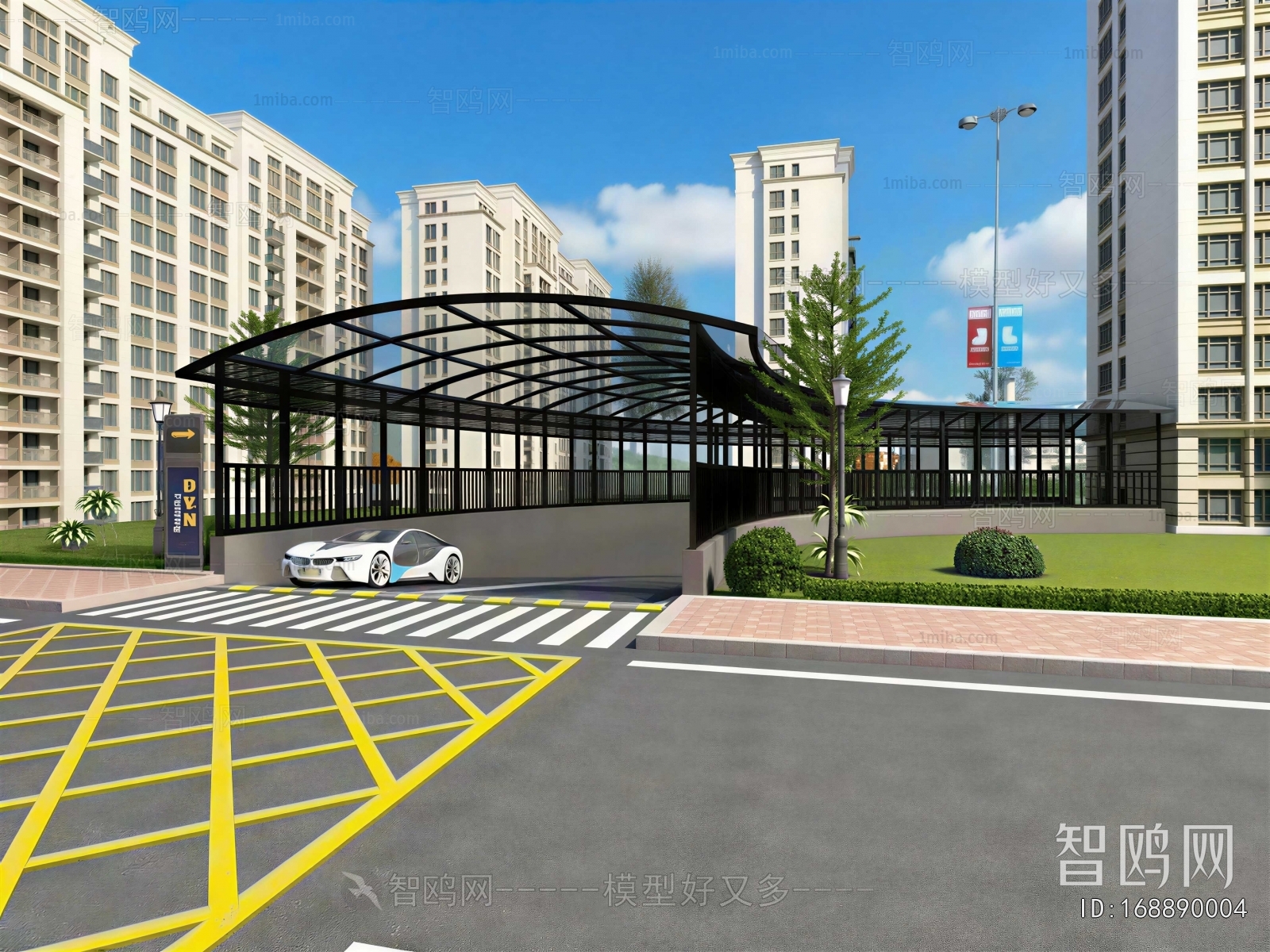 Modern Underground Parking Lot