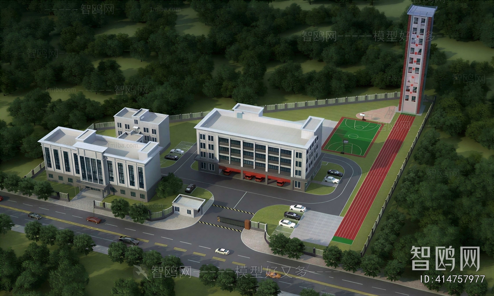 Modern Architectural Bird's-eye View Planning