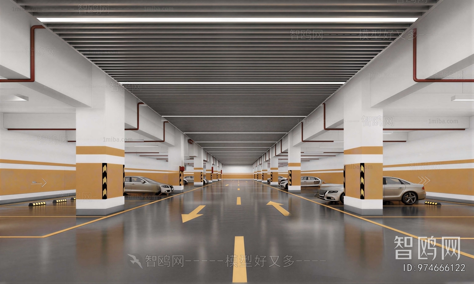 Modern Underground Parking Lot