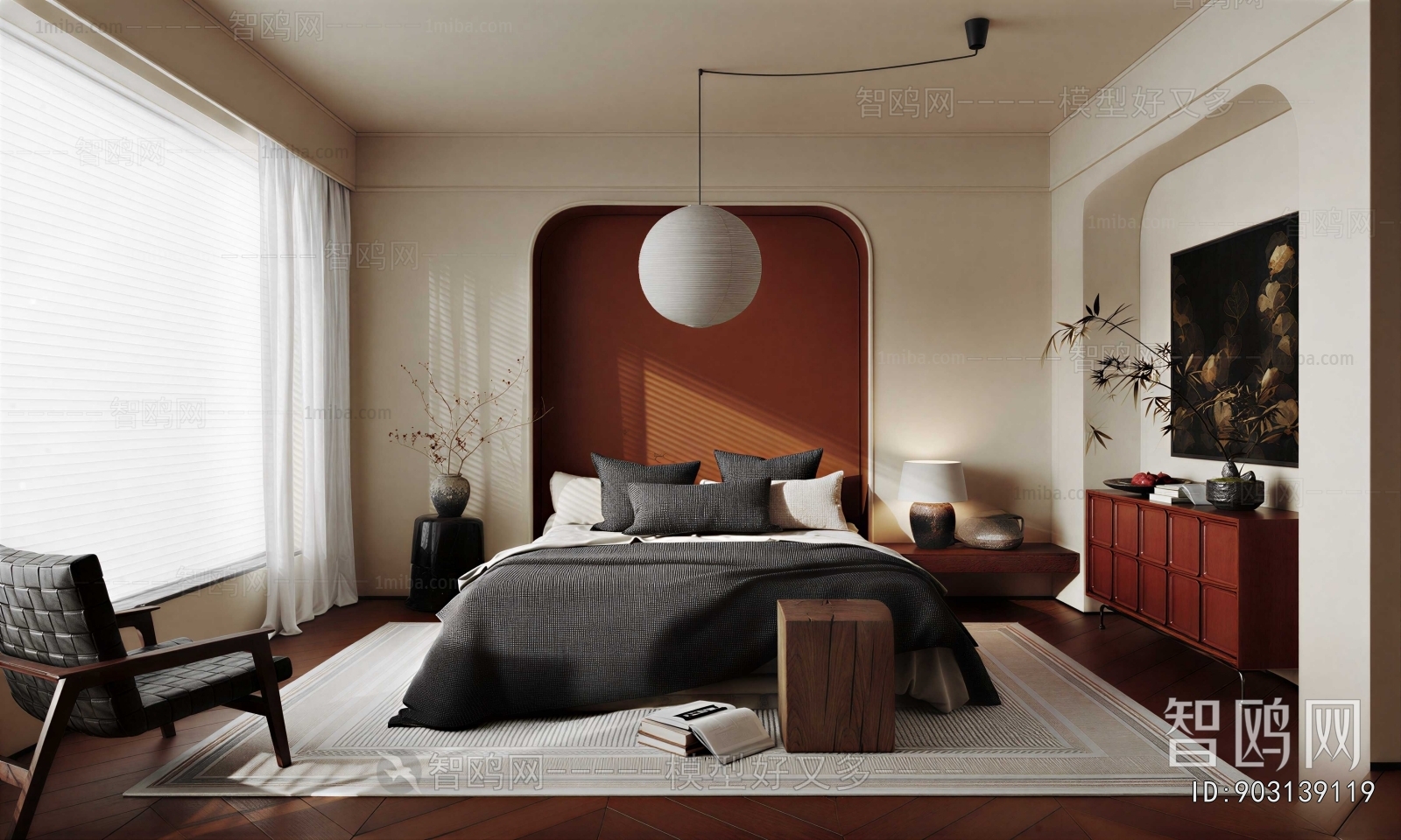 Wabi-sabi Style Bedroom