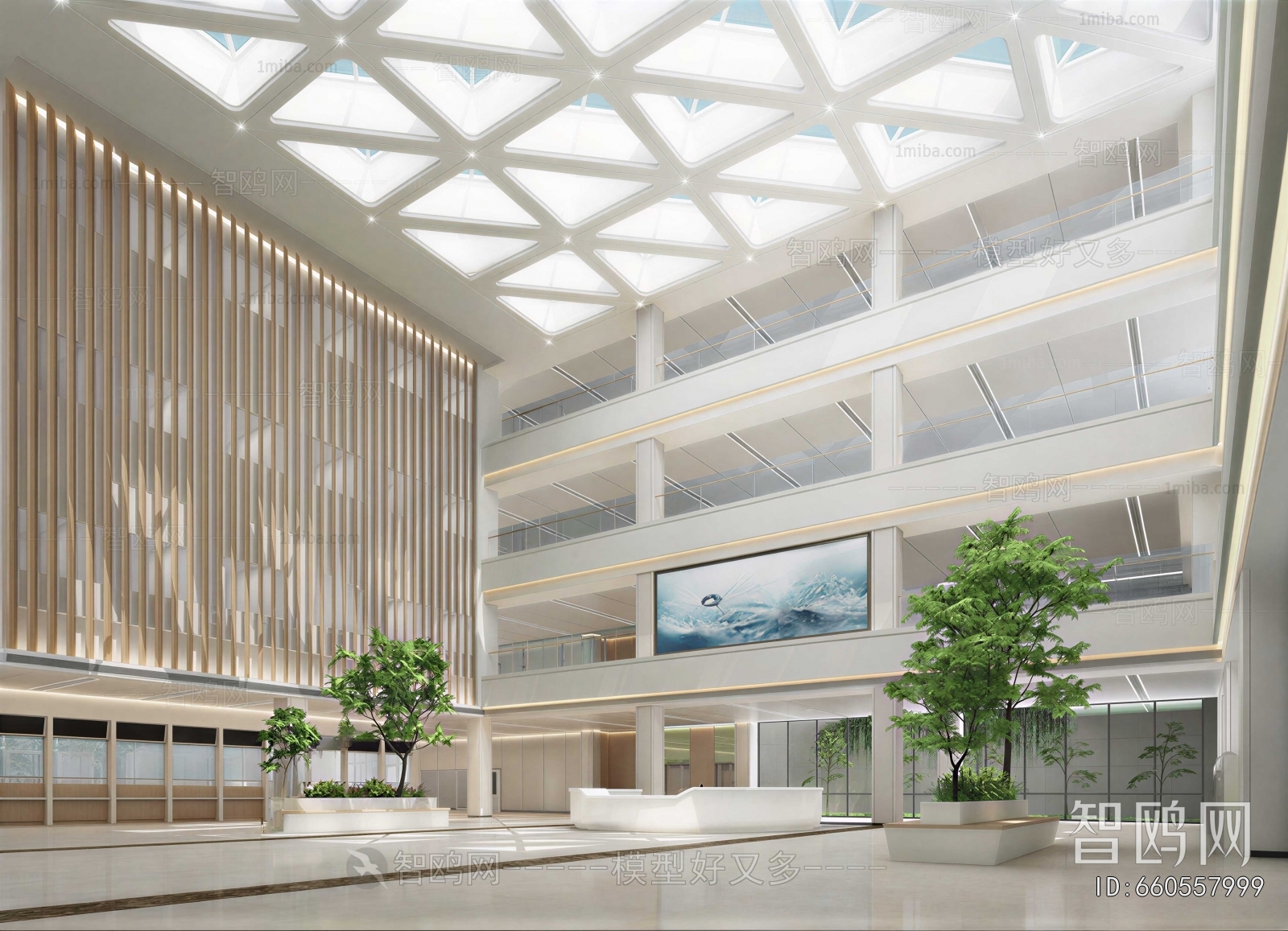 Modern Office Reception Desk