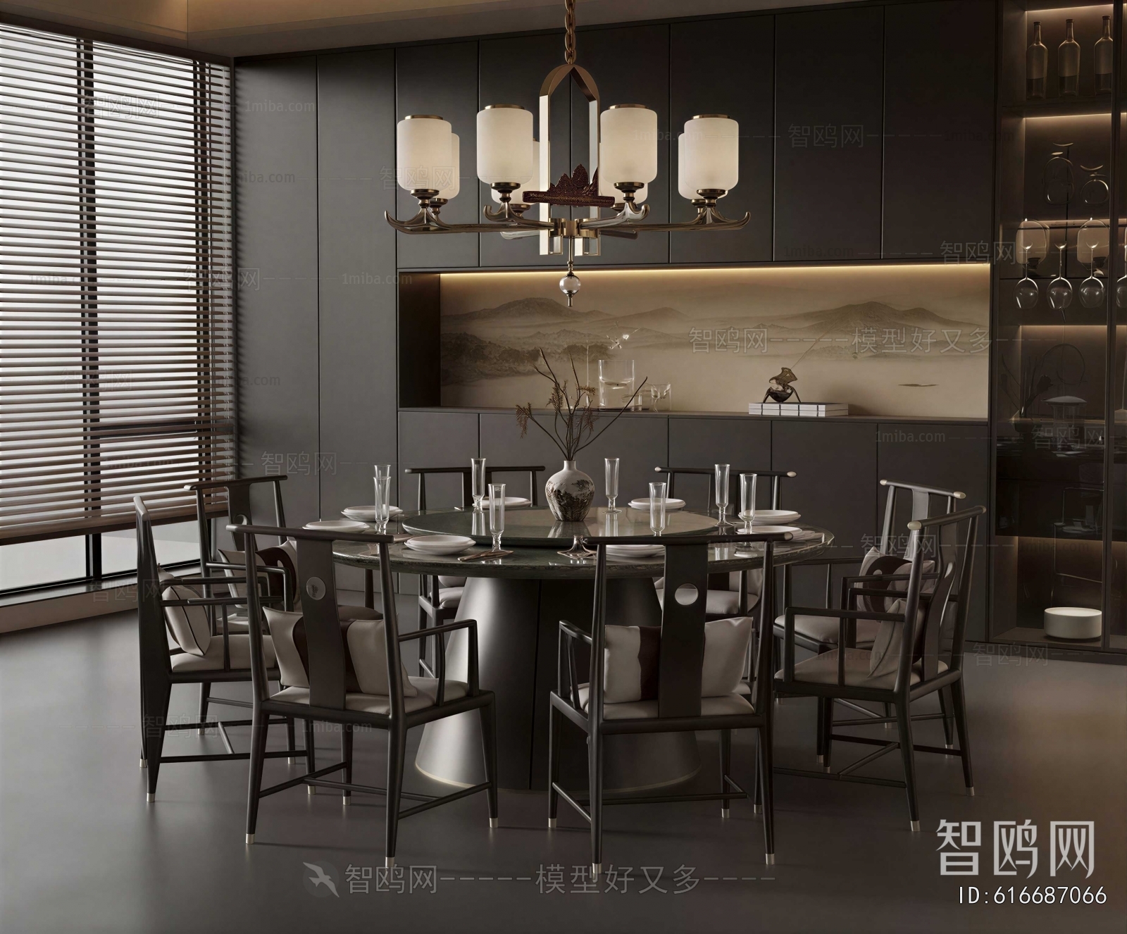 New Chinese Style Dining Room