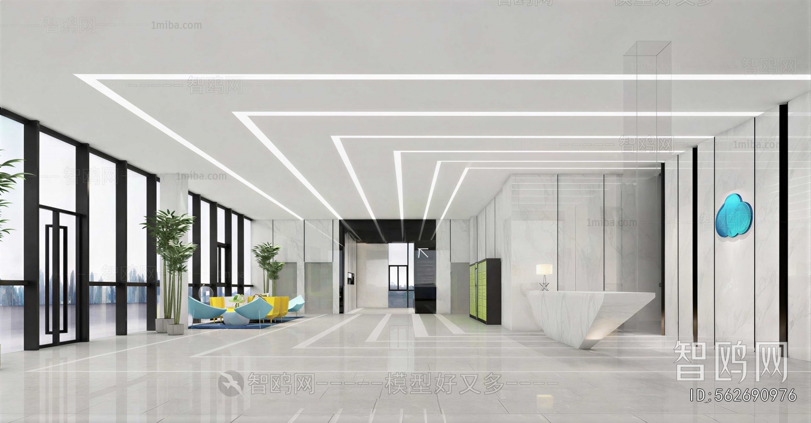 Modern Office Reception Desk