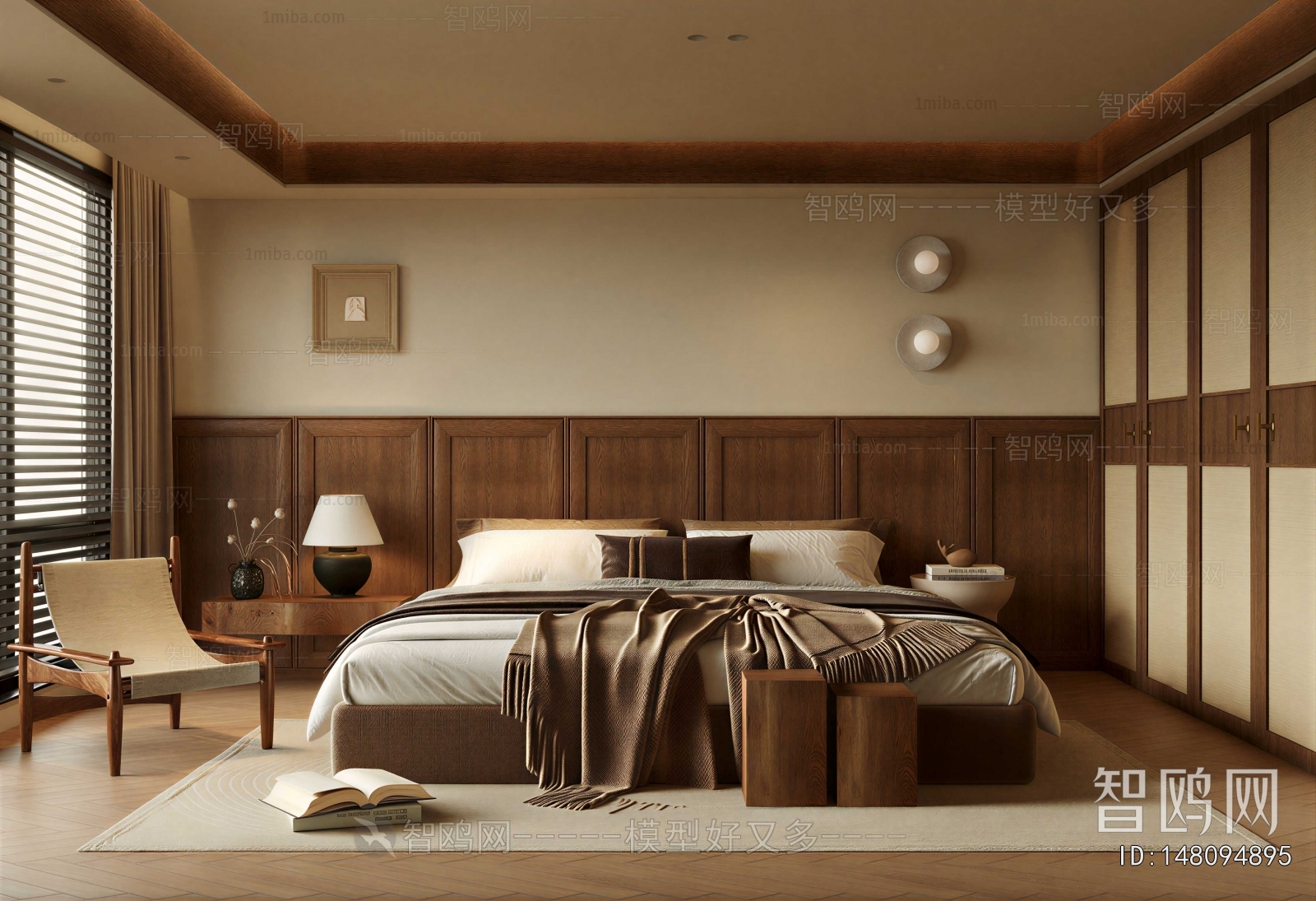 Wabi-sabi Style Bedroom