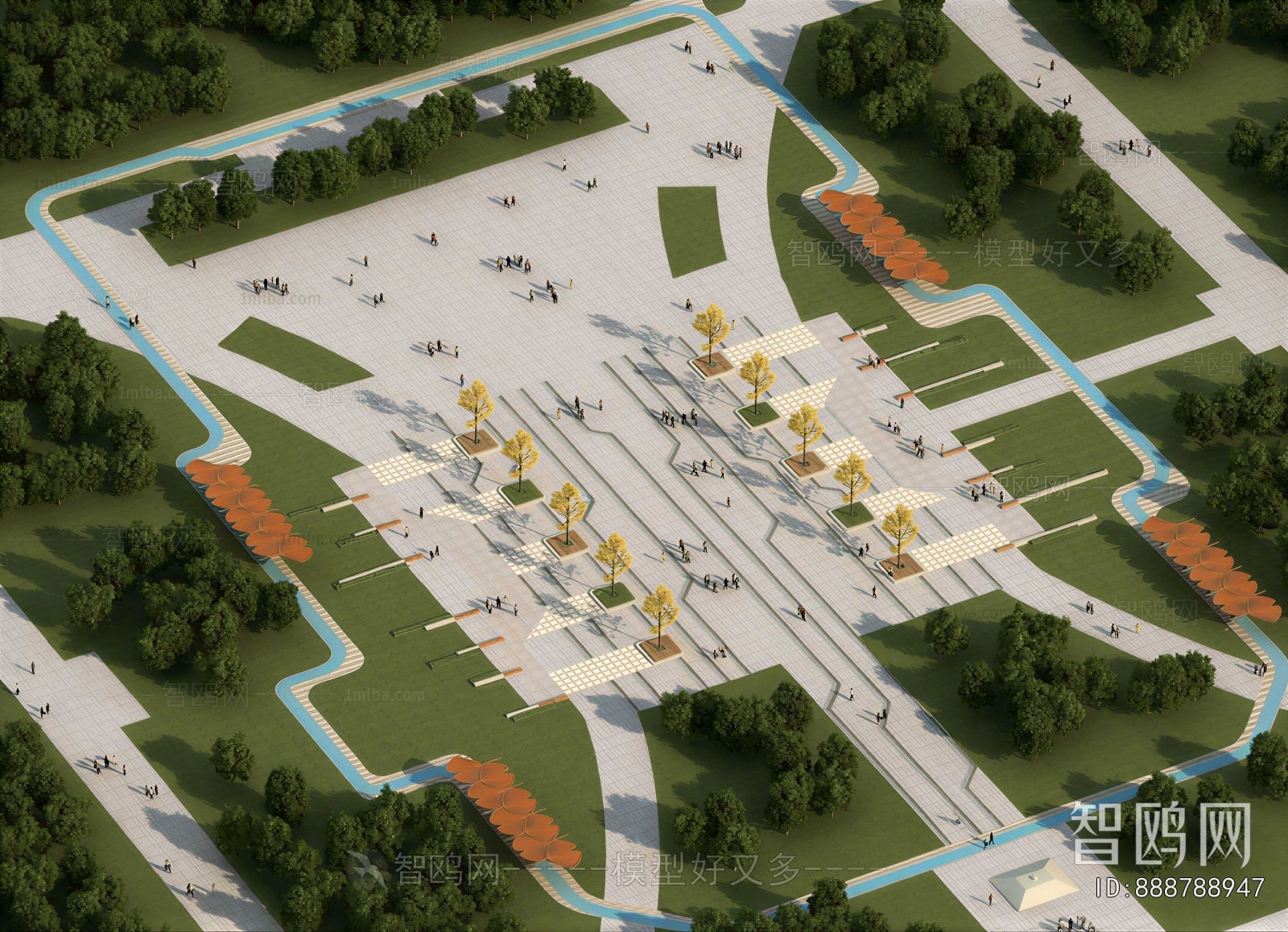 Modern Architectural Bird's-eye View Planning