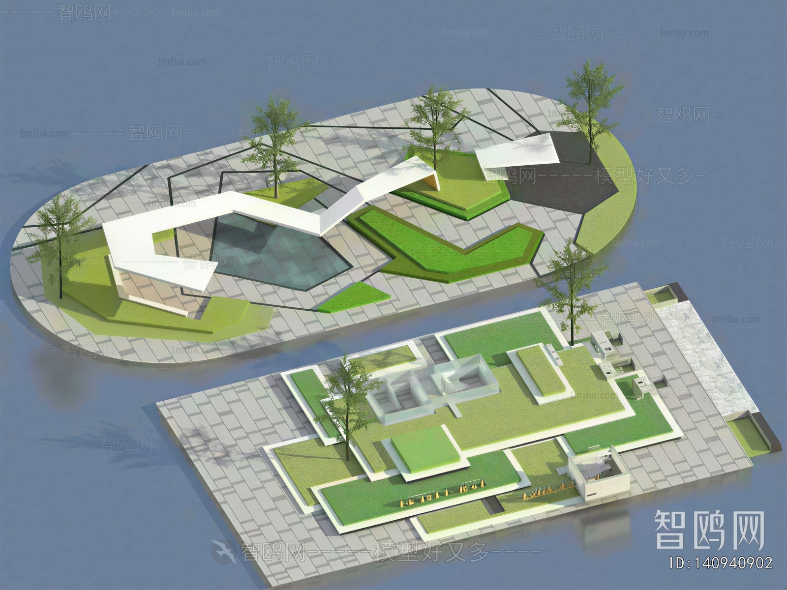 Modern Architectural Bird's-eye View Planning