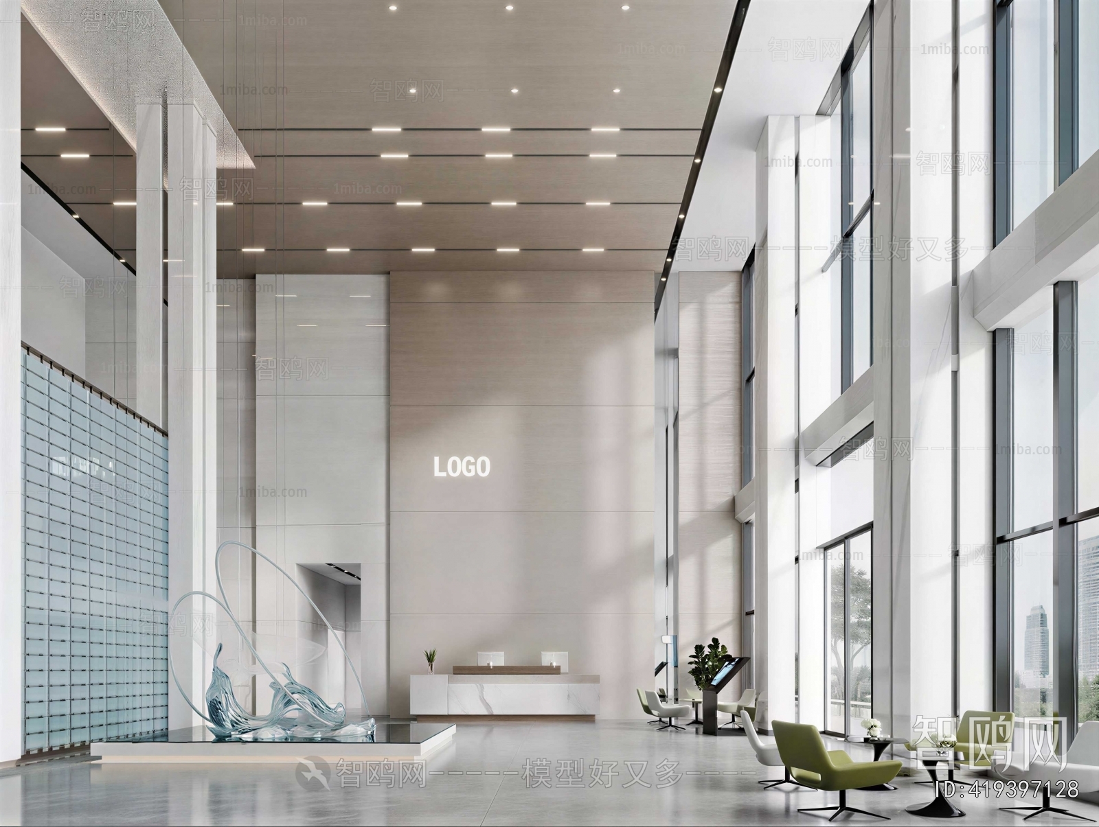 Modern Office Reception Desk