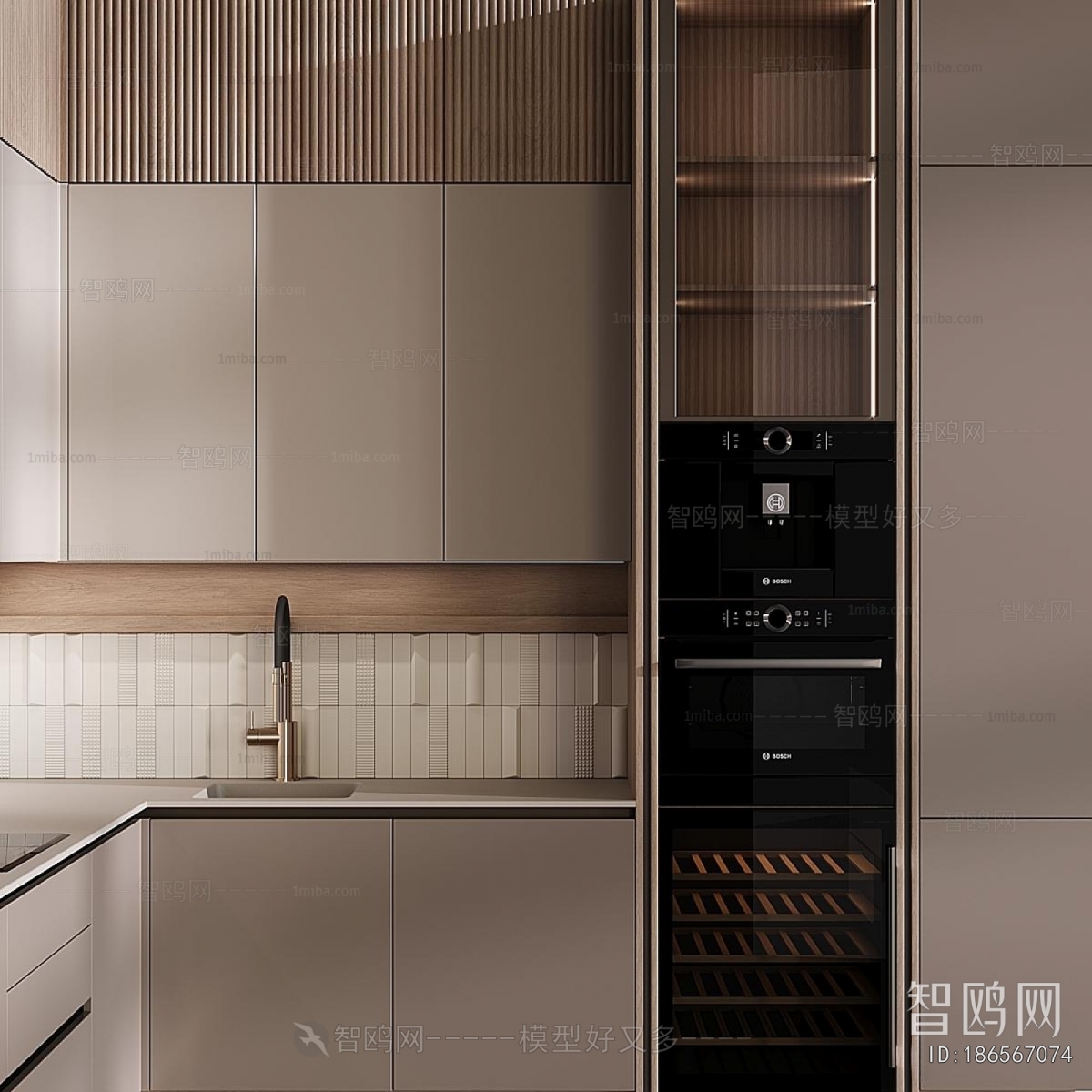 Simple European Style Kitchen Cabinet