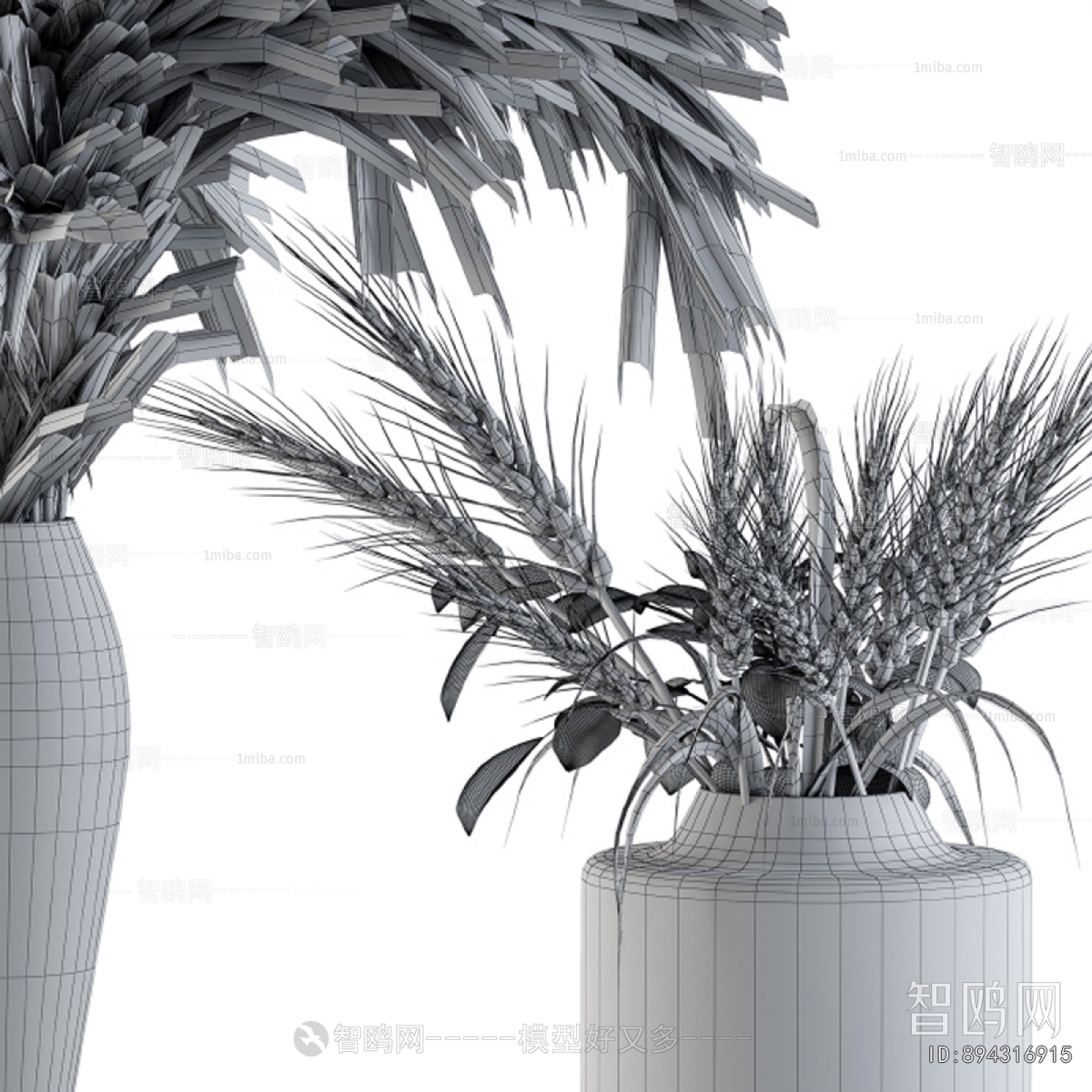 Modern Ground Green Plant Potted Plants