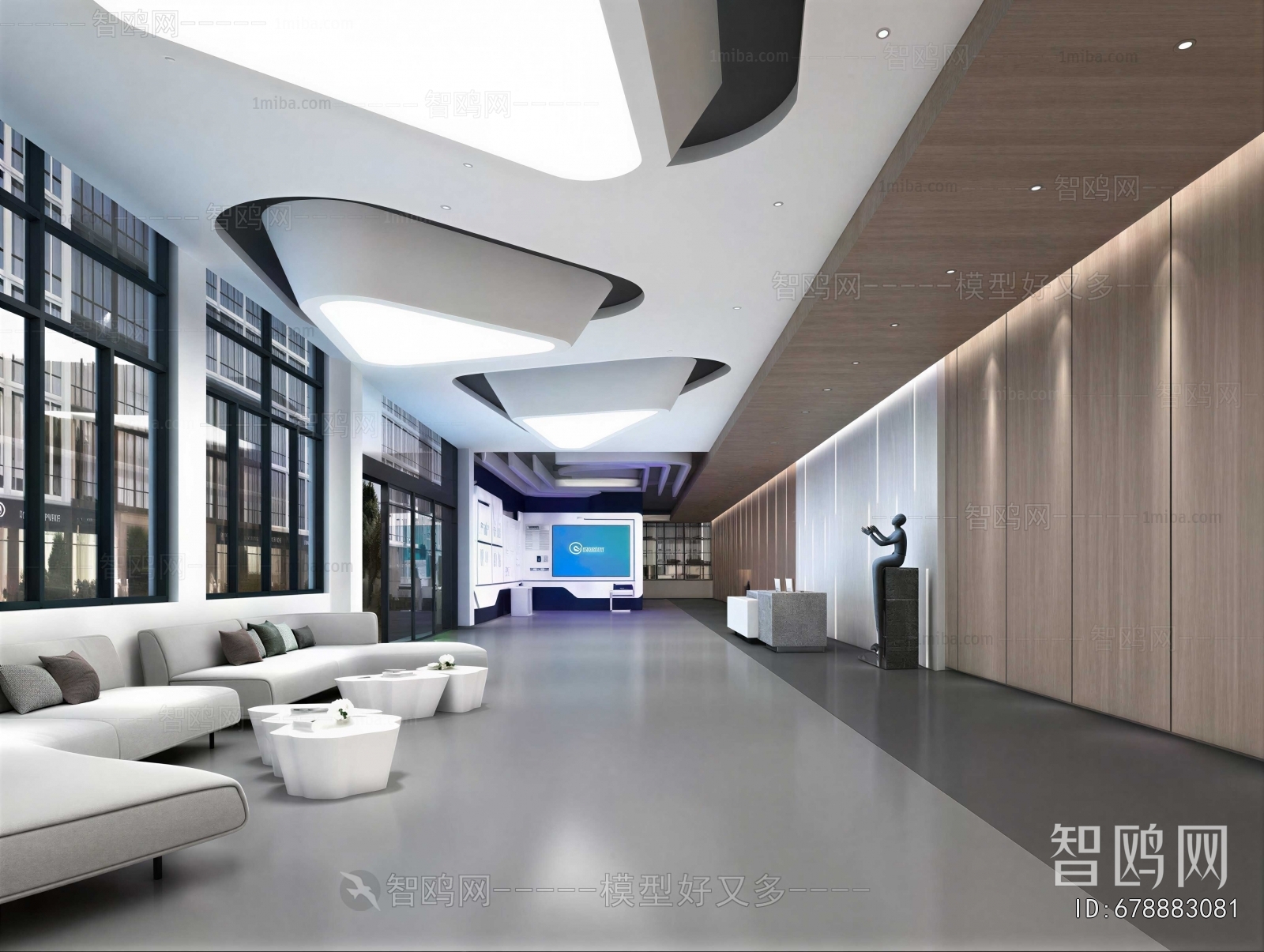 Modern Office Reception Desk