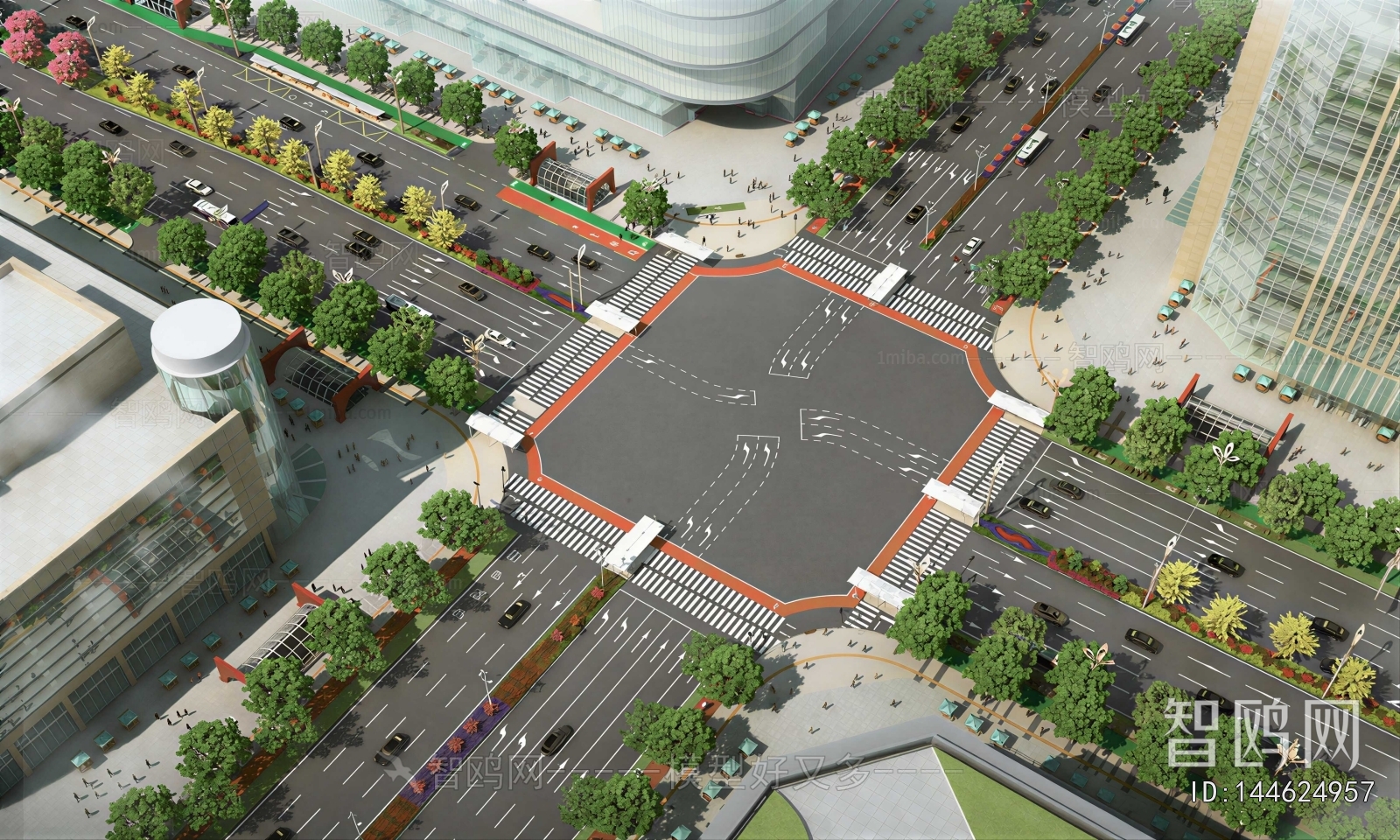Modern Architectural Bird's-eye View Planning