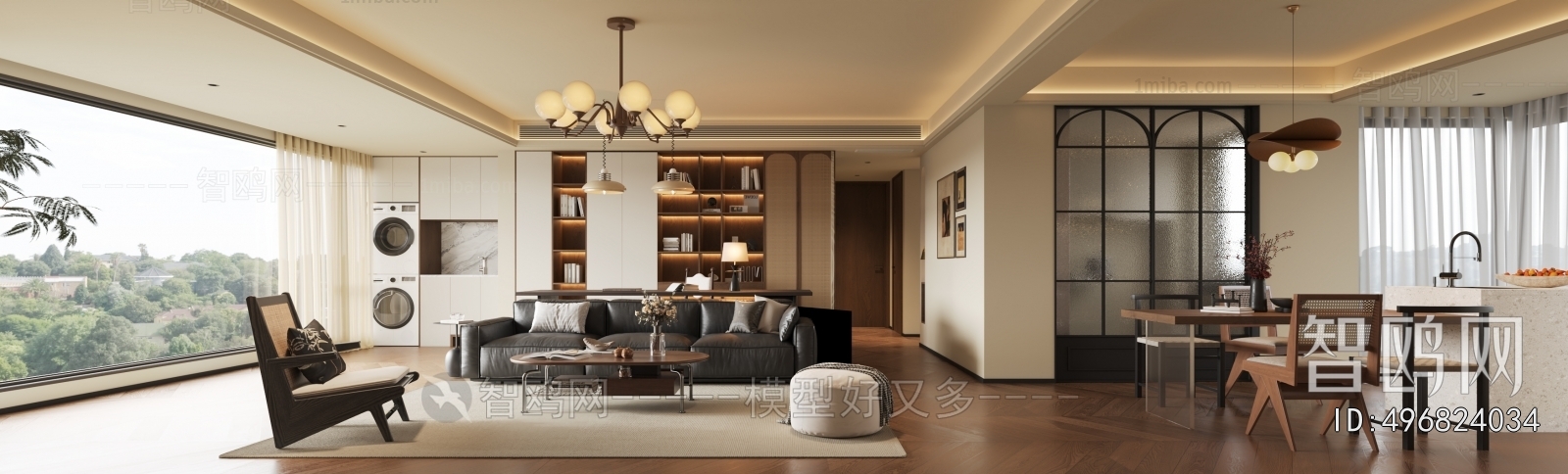 New Chinese Style A Living Room