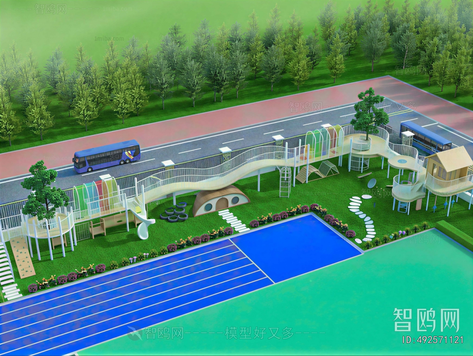 Modern Outdoor Space In Kindergarten