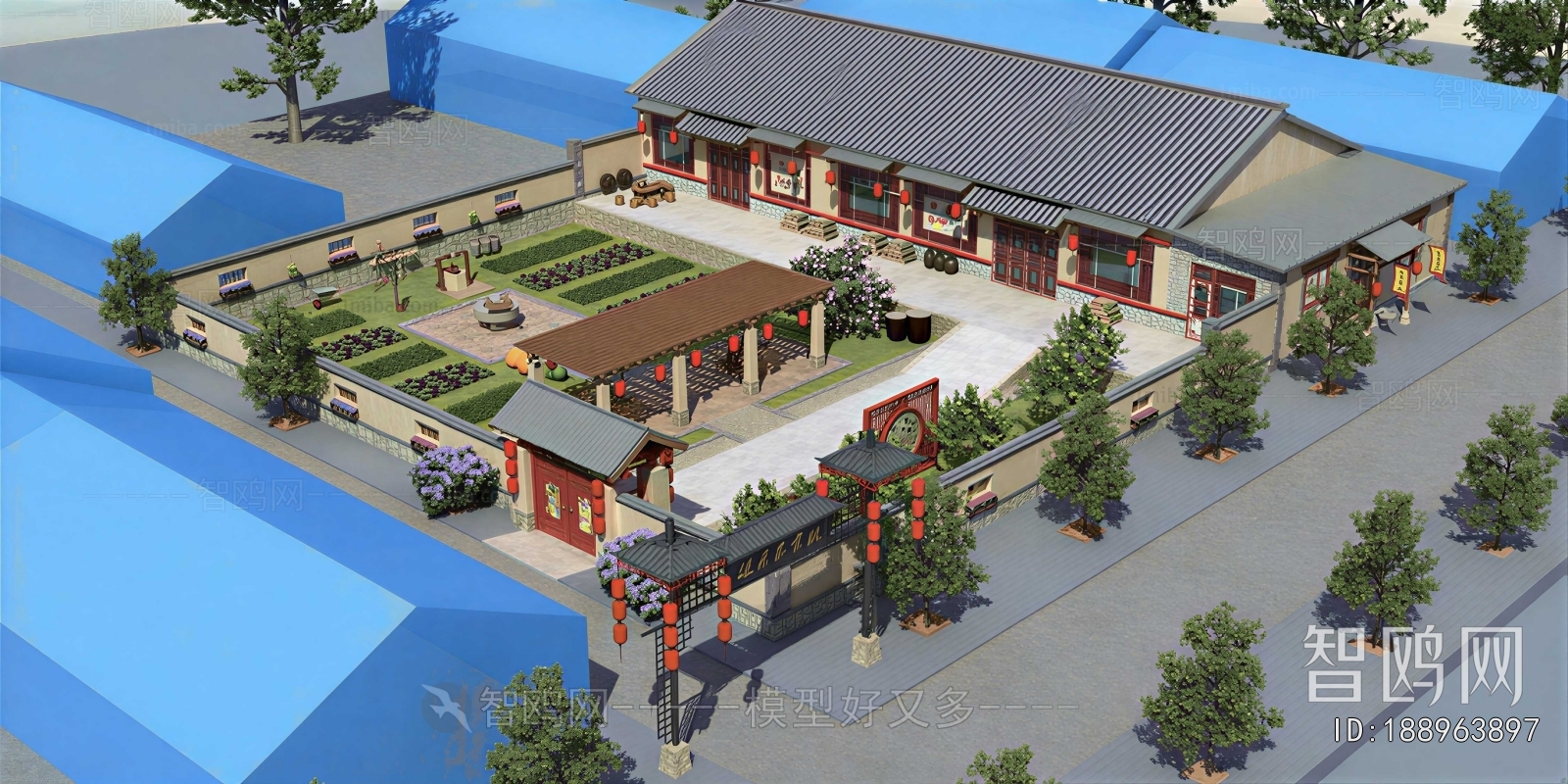 Chinese Style Architectural Bird's-eye View Planning
