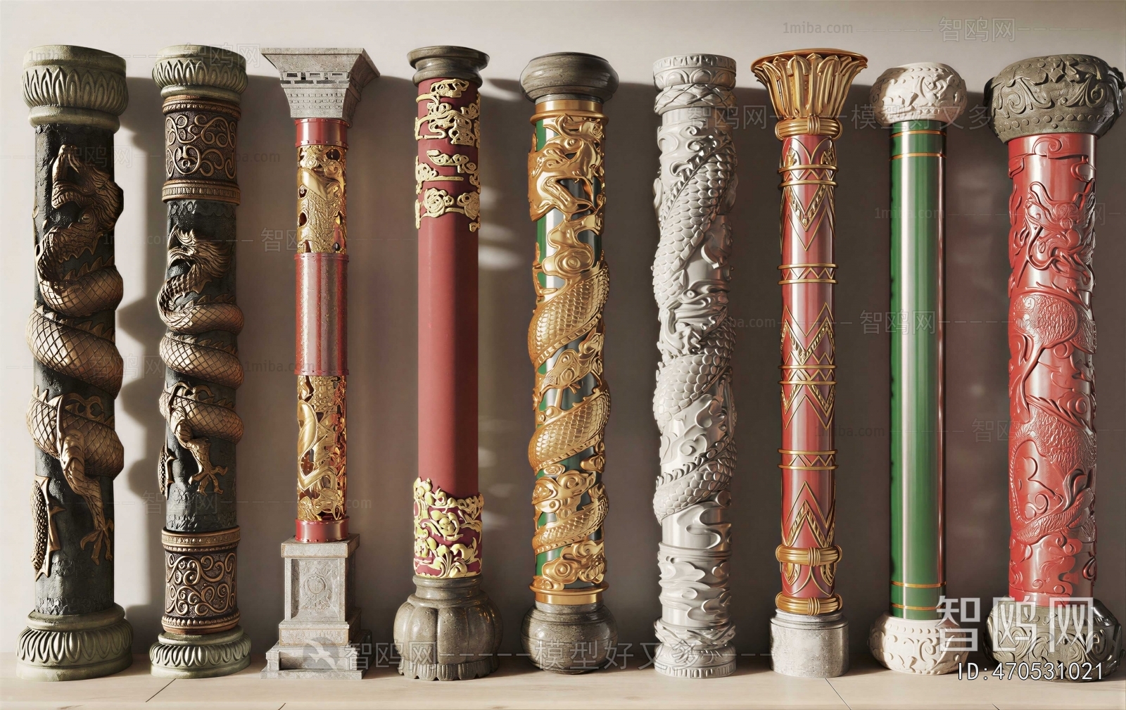Chinese Style Column