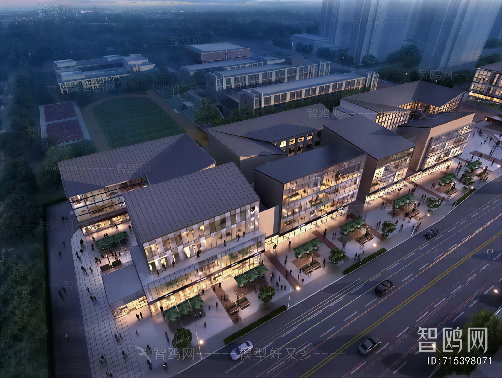 Modern Architectural Bird's-eye View Planning