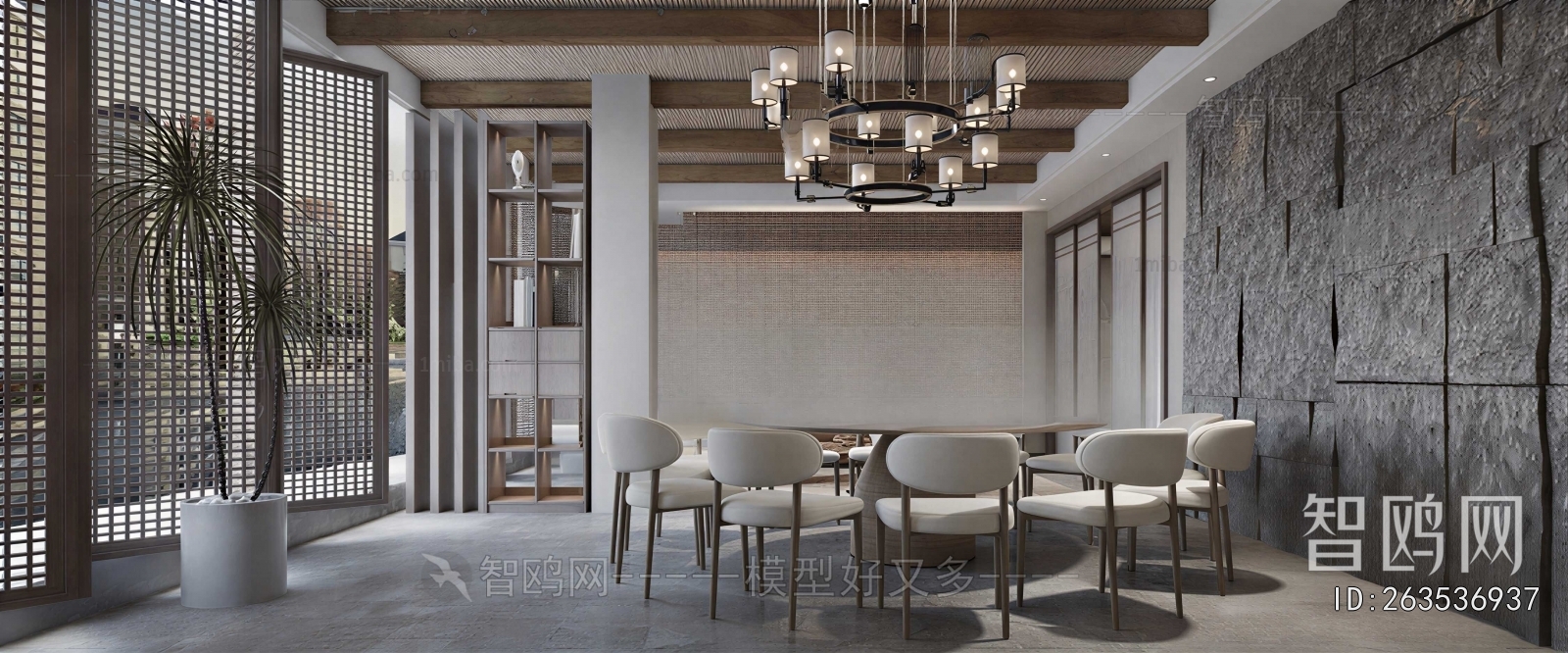 New Chinese Style Dining Room