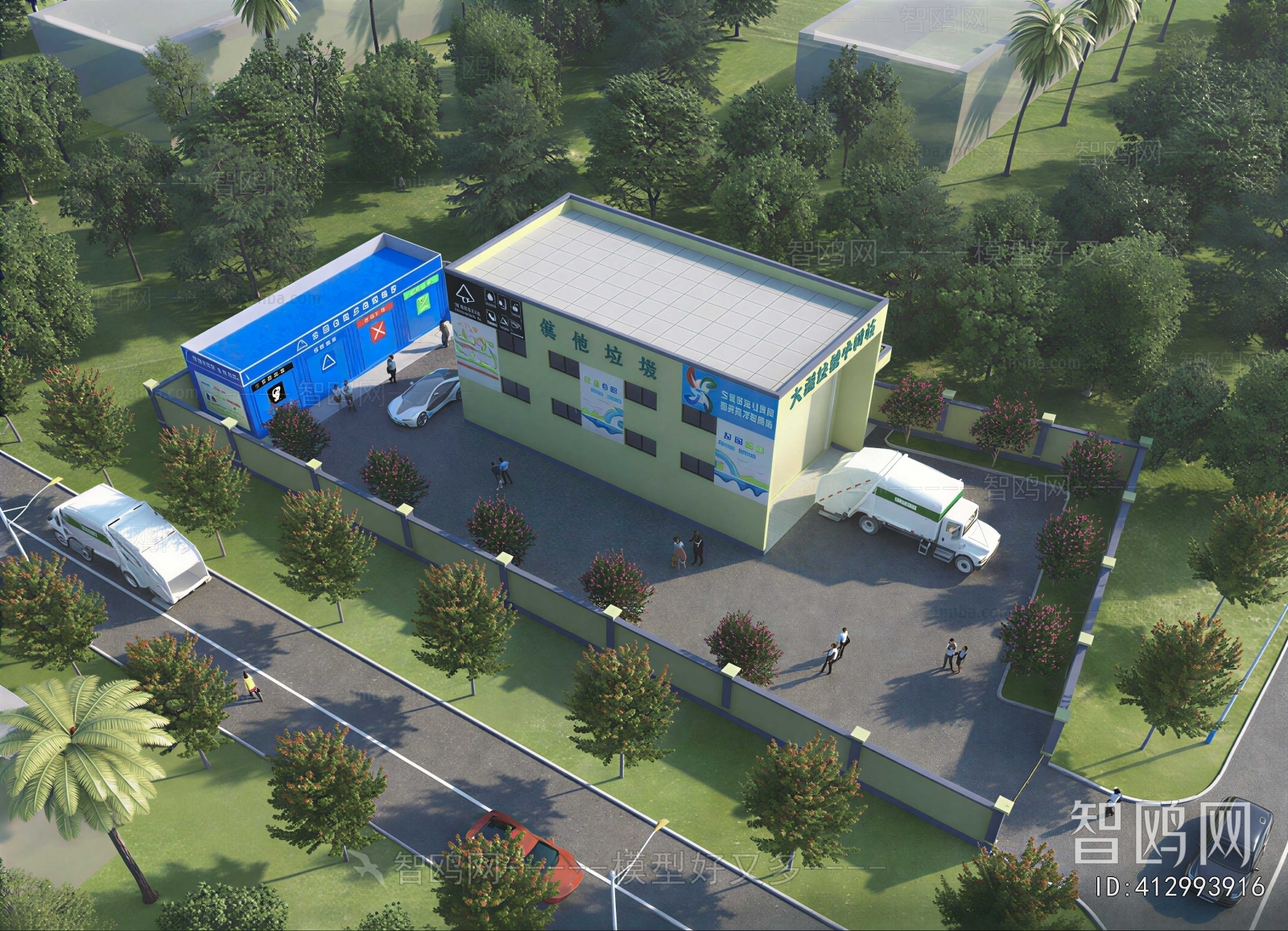 Modern Architectural Bird's-eye View Planning